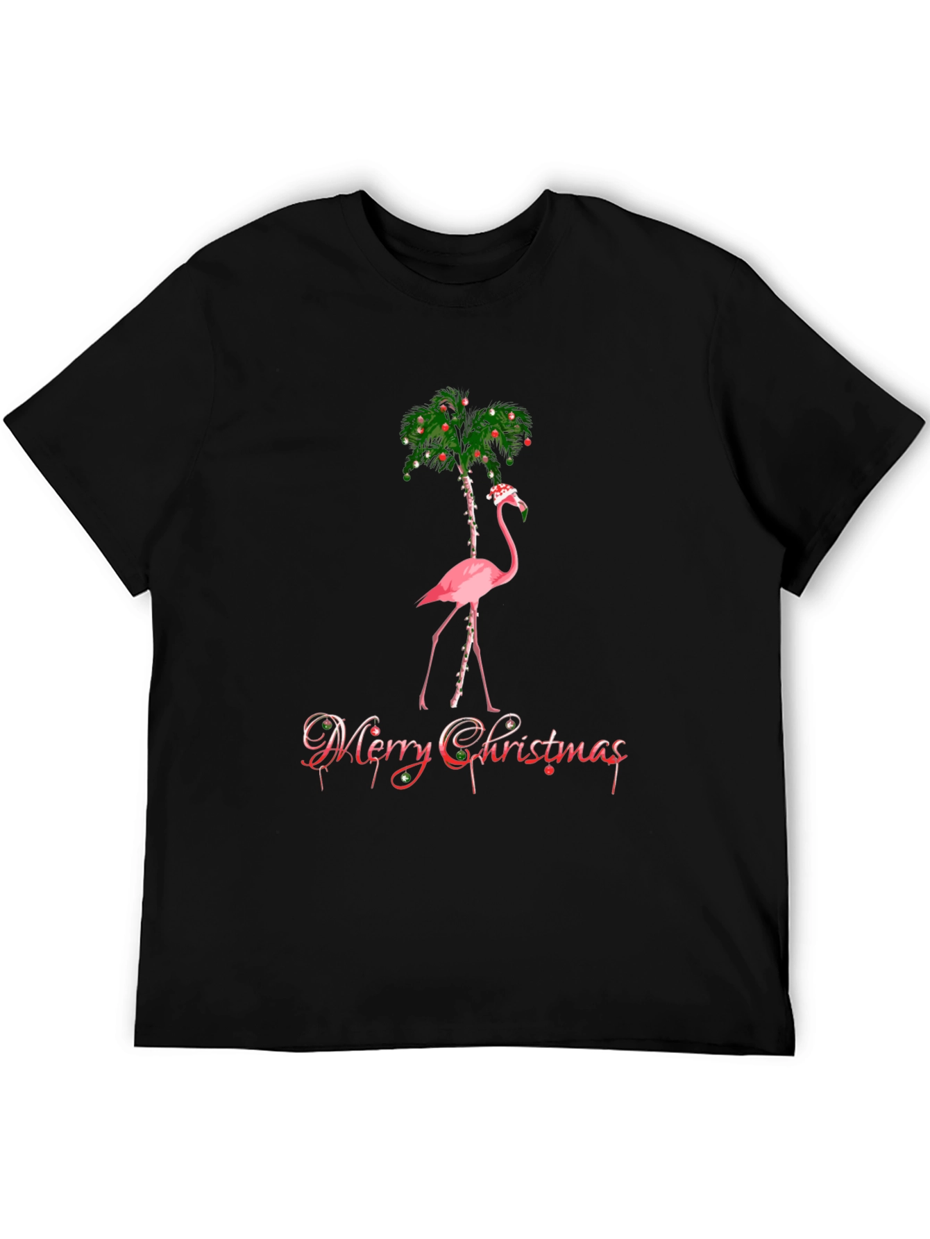 Festive Flamingo Christmas T-Shirt