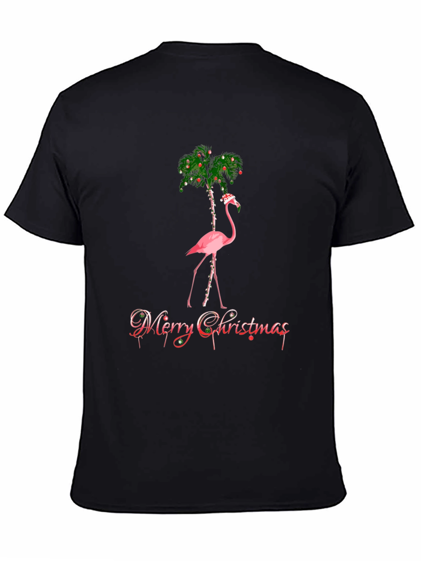 Festive Flamingo Christmas T-Shirt