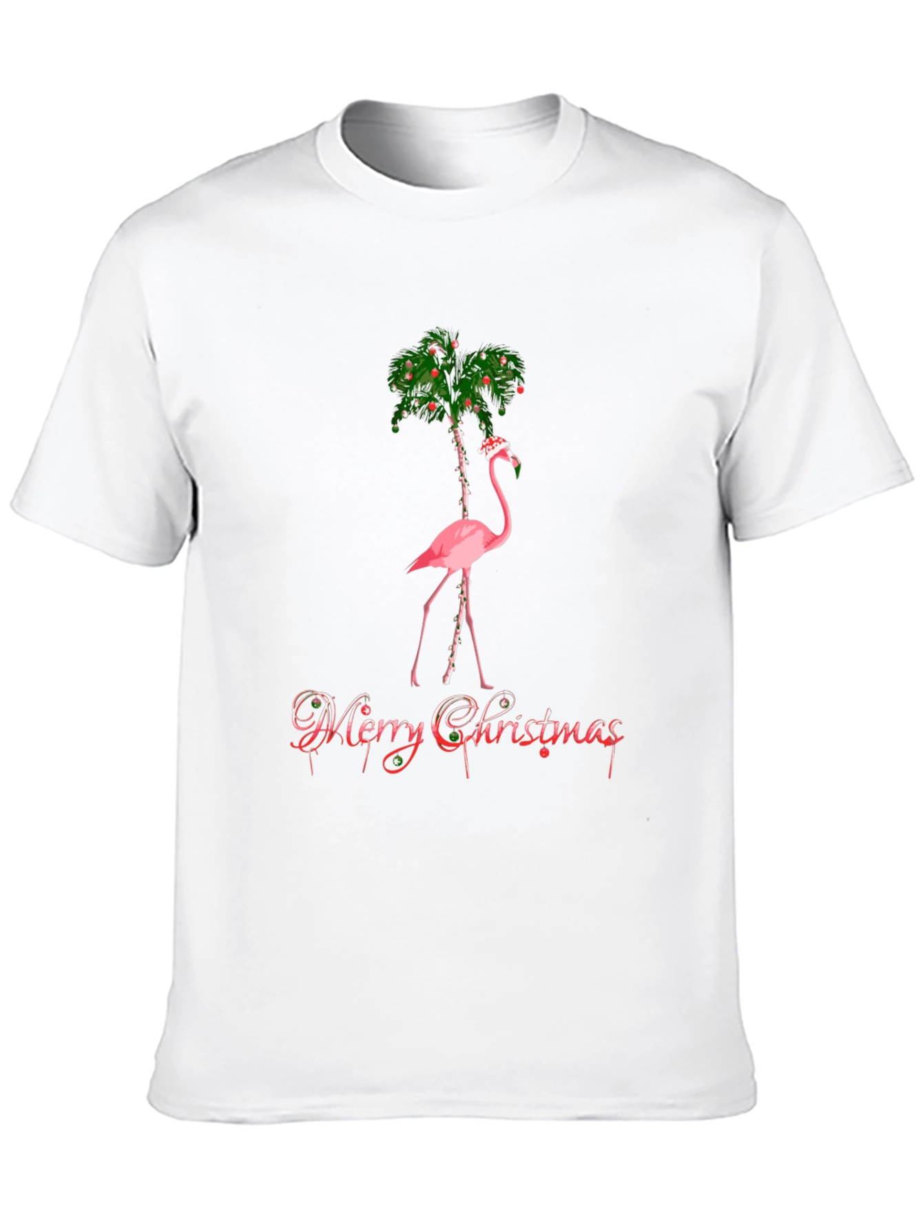 Festive Flamingo Christmas T-Shirt