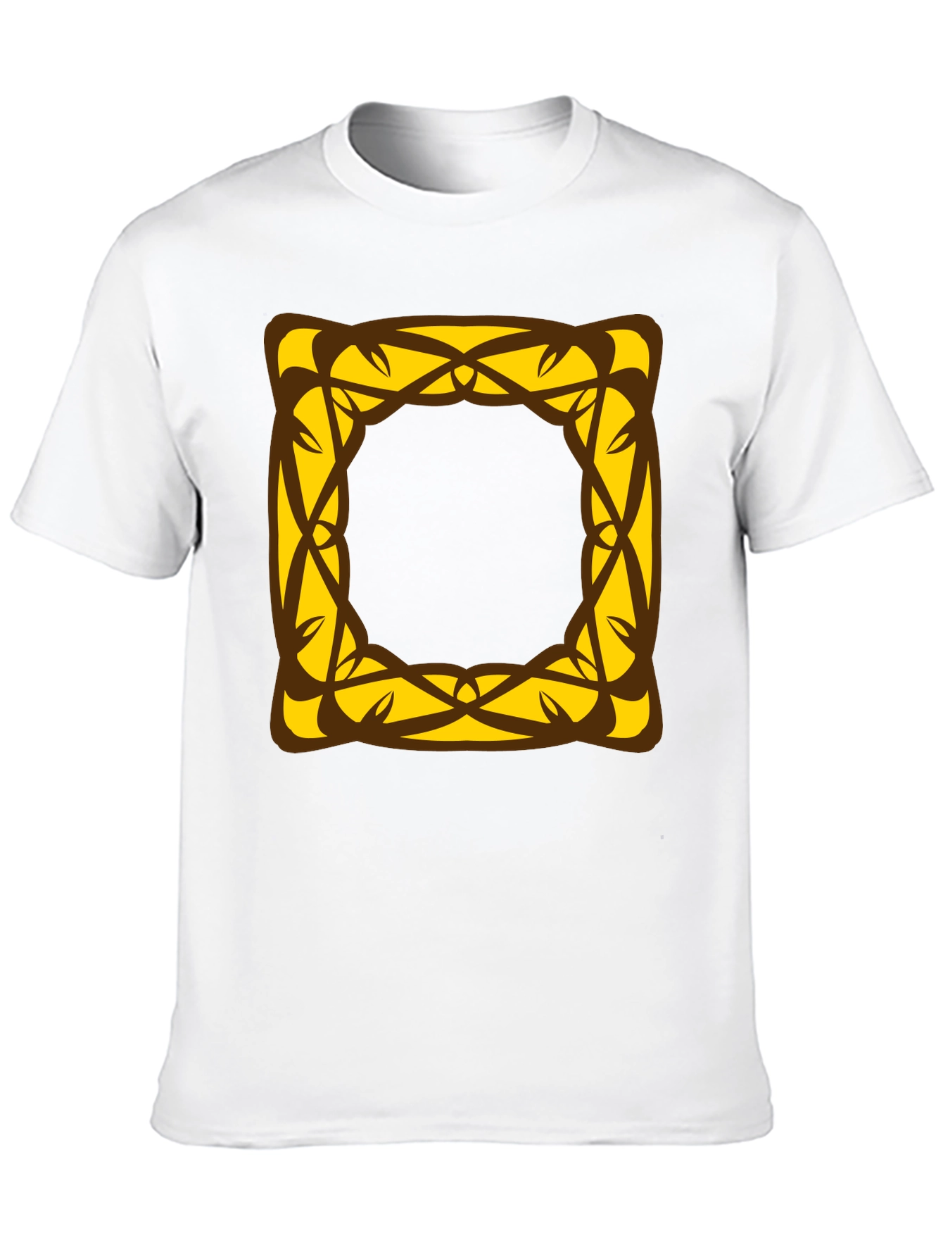 Stylish Black T-Shirt with Geometric Square Design
