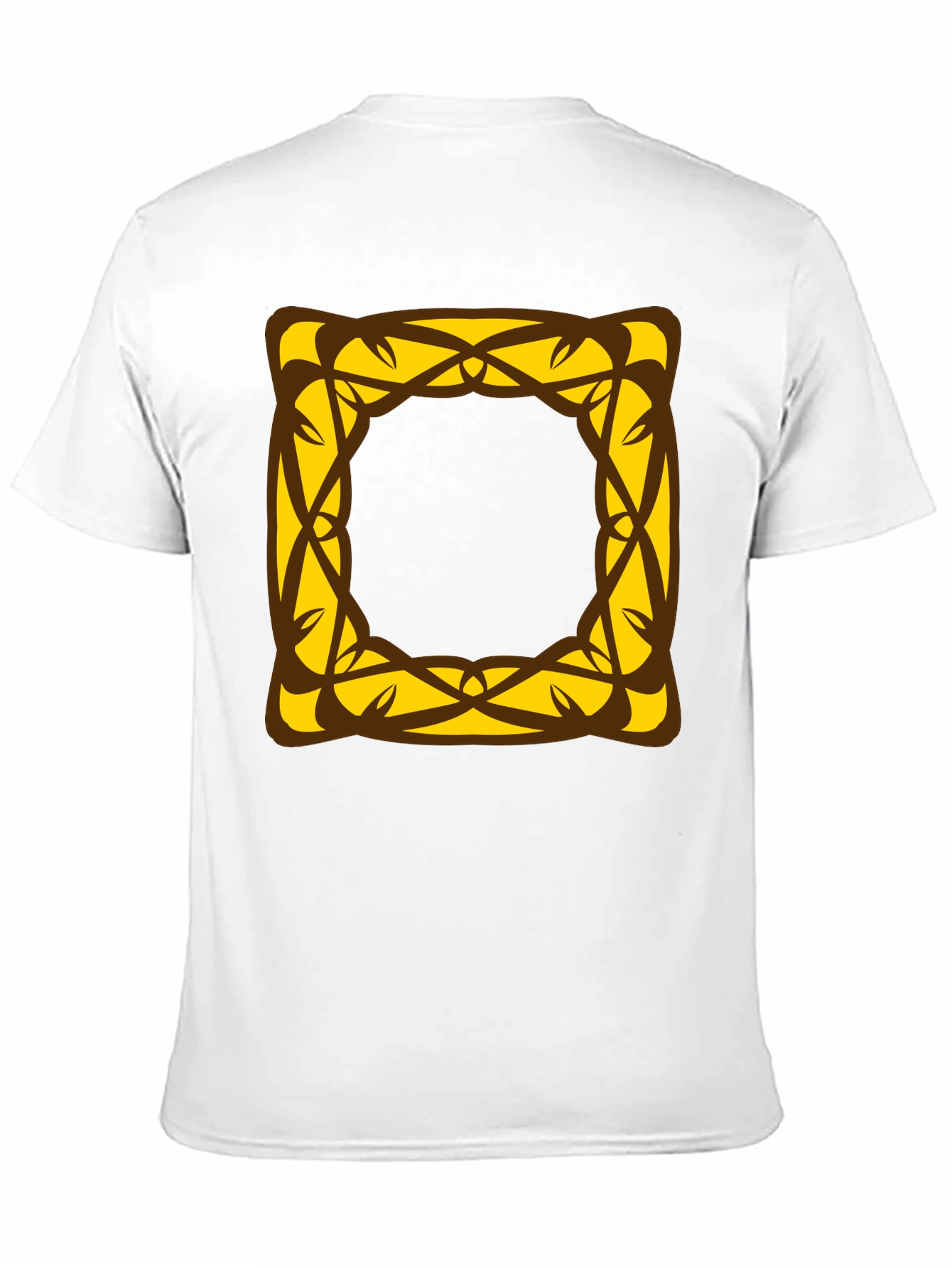 Stylish Black T-Shirt with Geometric Square Design