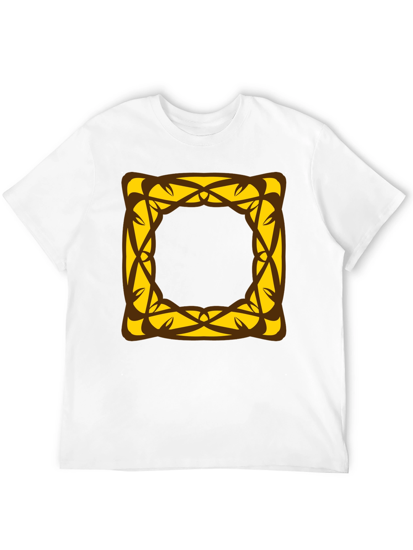 Stylish Black T-Shirt with Geometric Square Design