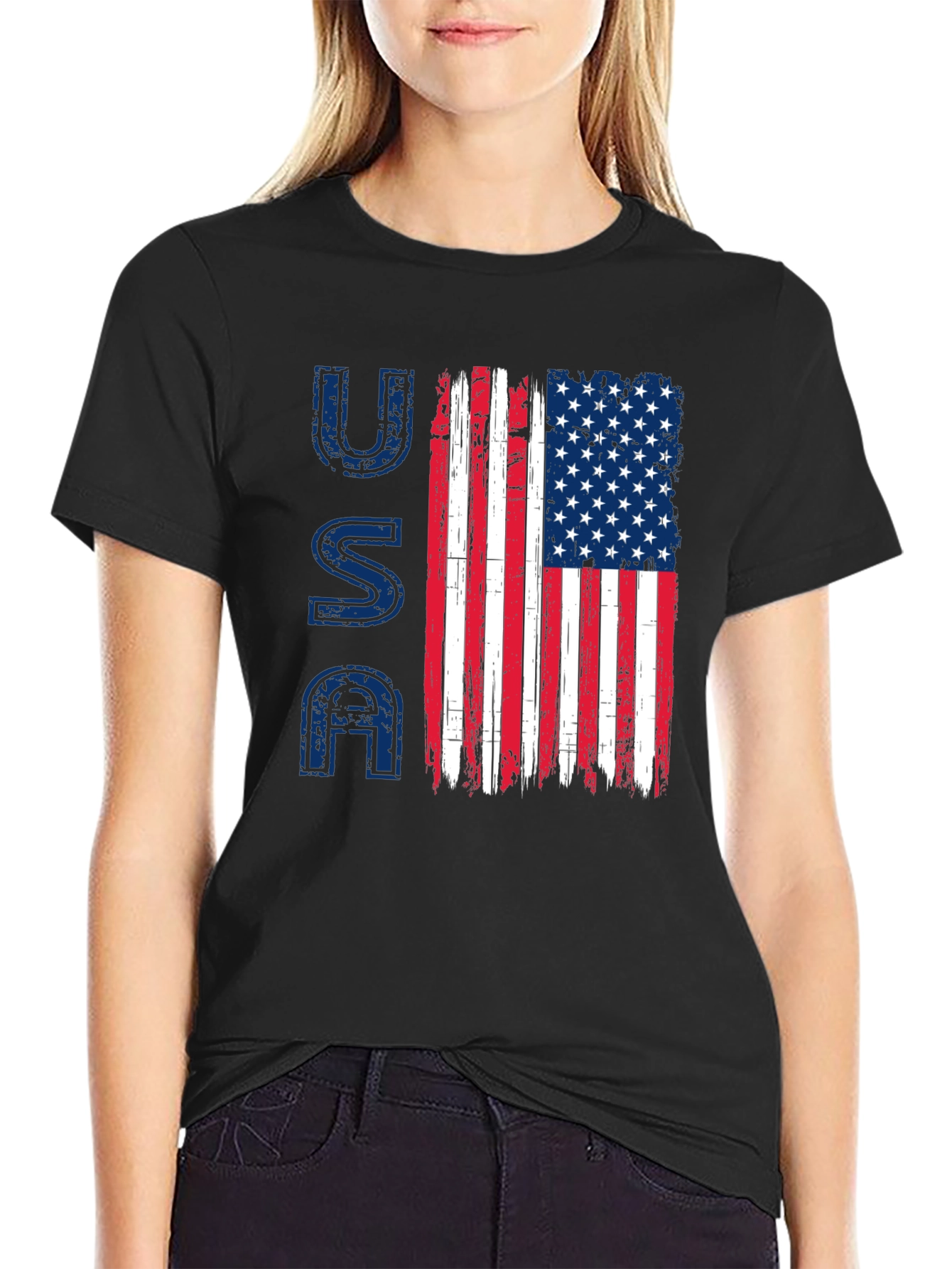 USA Flag Graphic Tee - Patriotic American Pride T-Shirt