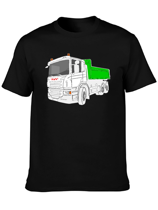 Truck Graphic T-Shirt - Black Heavy Duty Vehicle Tee