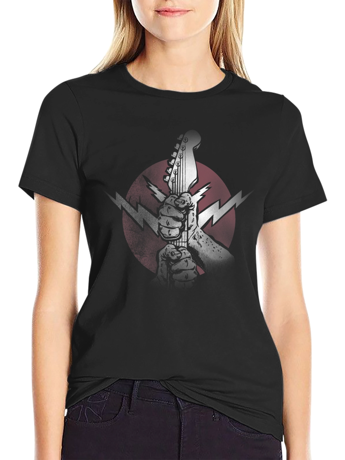 Electric Rock Guitar Graphic T-Shirt