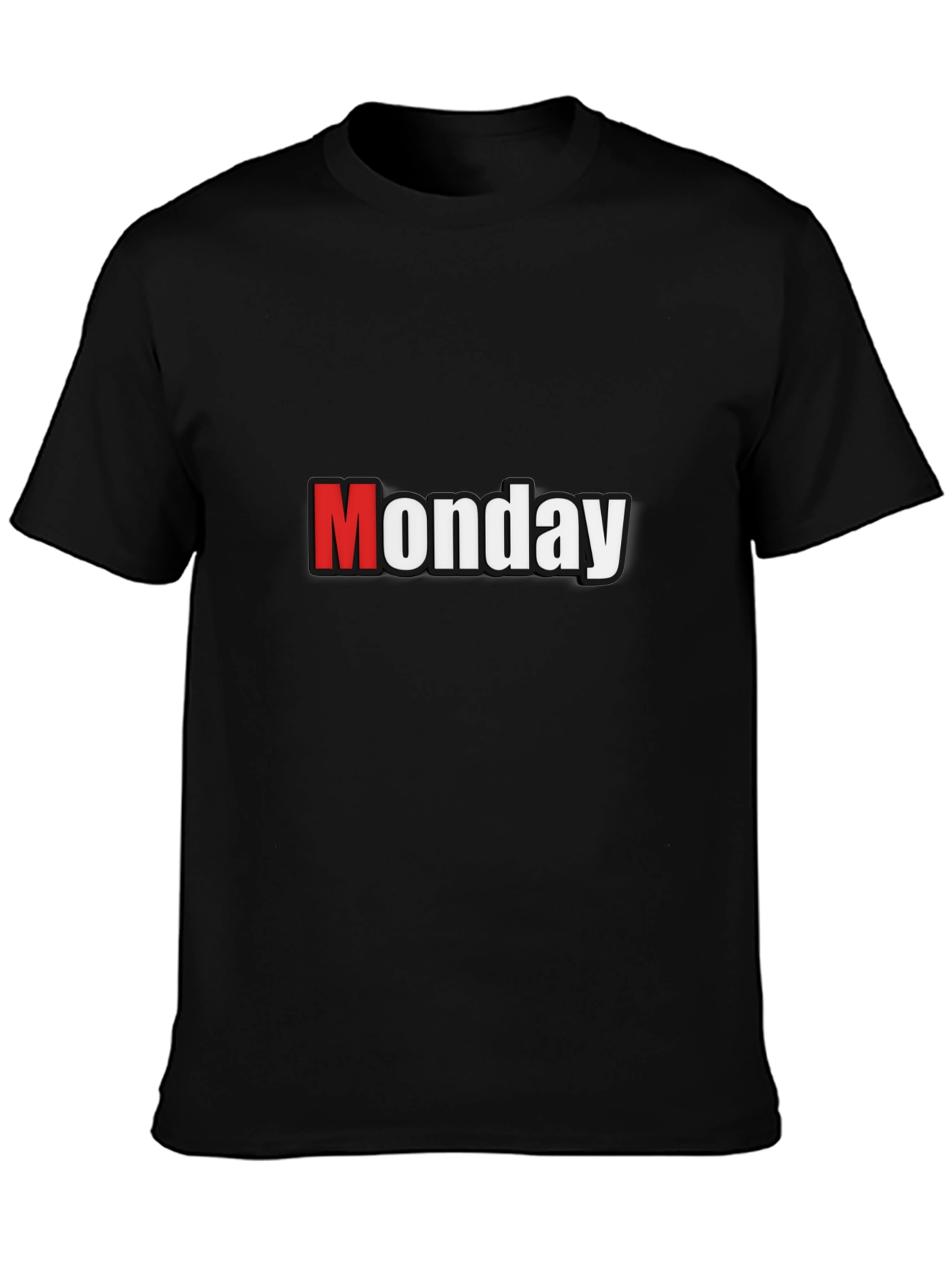 Monday Graphic T-Shirt - Black Cotton Tee