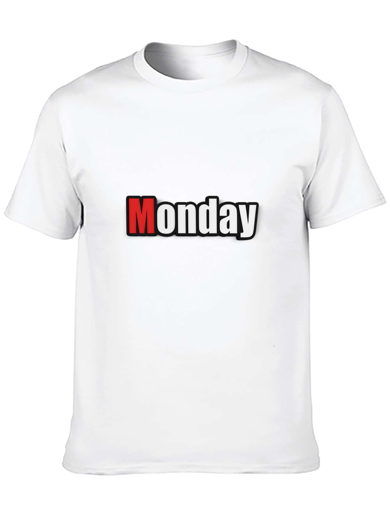 Monday Graphic T-Shirt - Black Cotton Tee