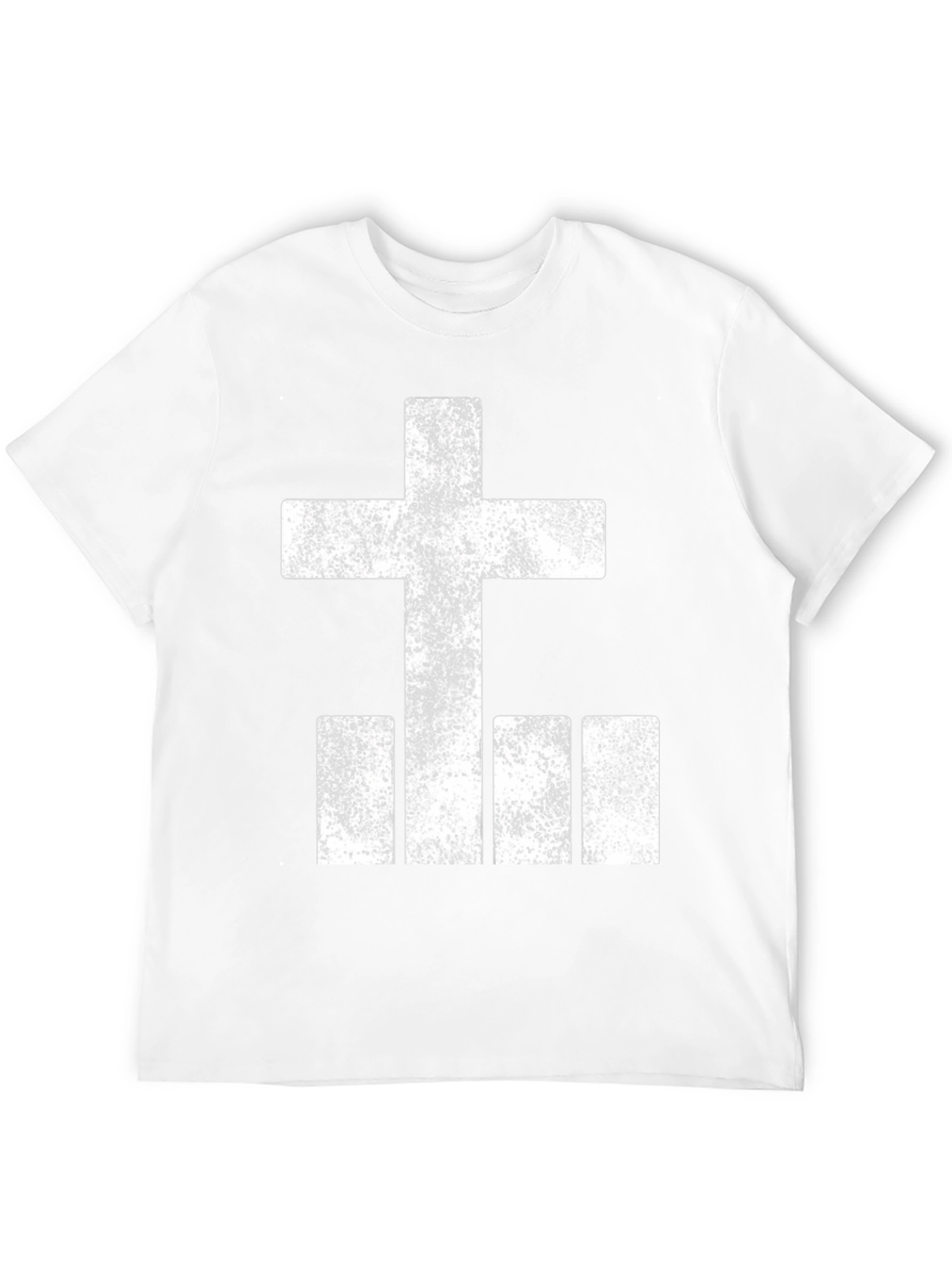 Grunge Cross & Bars Graphic Tee - Black