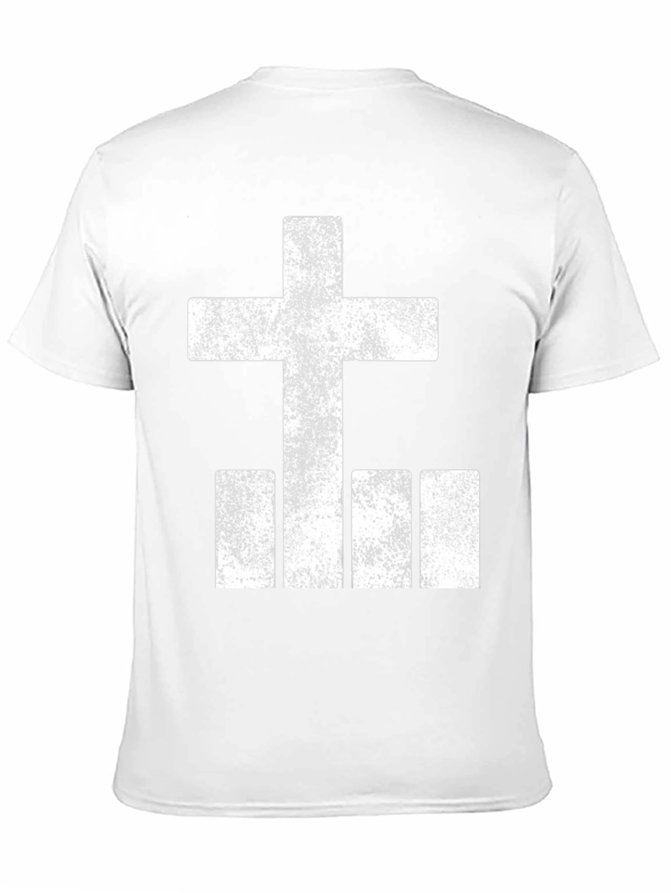 Grunge Cross & Bars Graphic Tee - Black