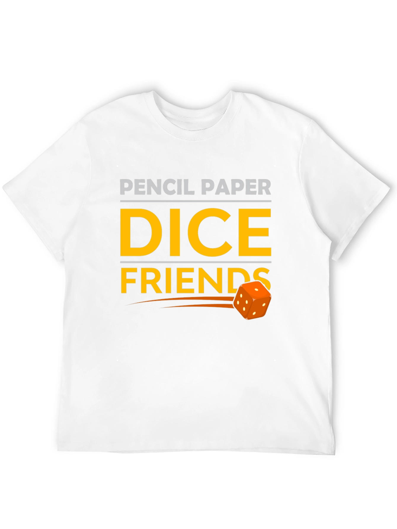Pencil Paper Dice Friends Black T-Shirt