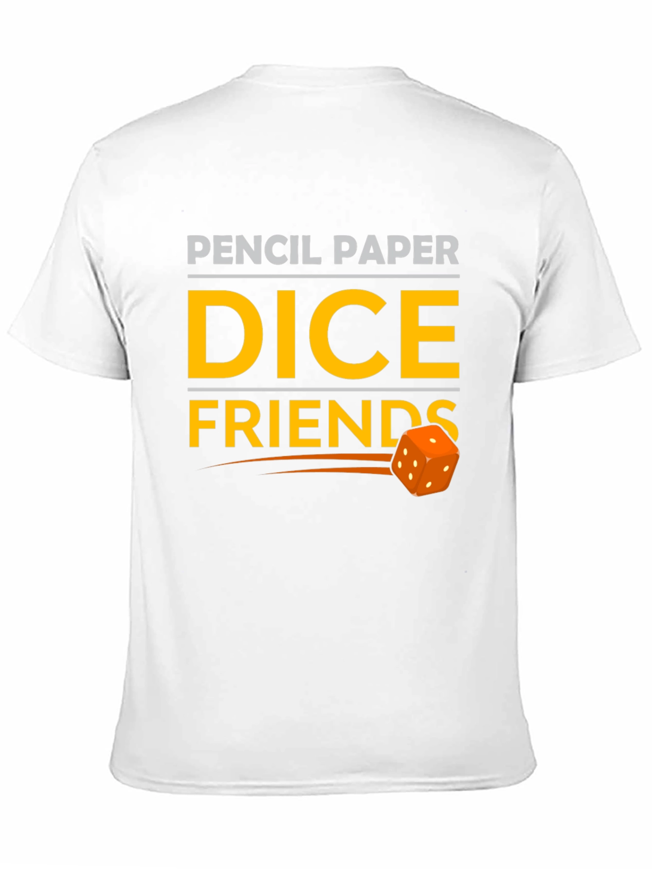 Pencil Paper Dice Friends Black T-Shirt