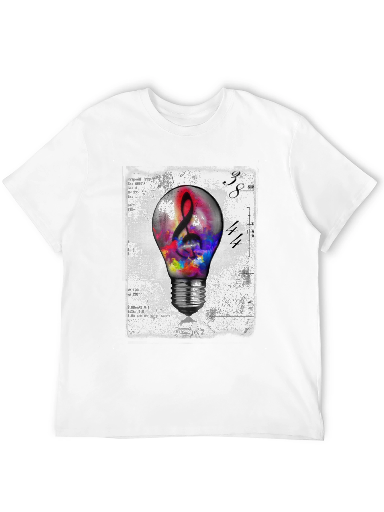 Musical Light Bulb Graphic T-Shirt