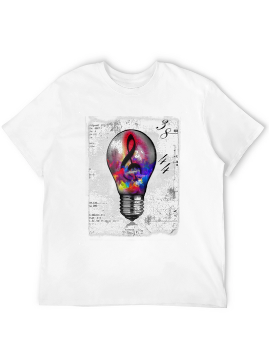 Musical Light Bulb Graphic T-Shirt