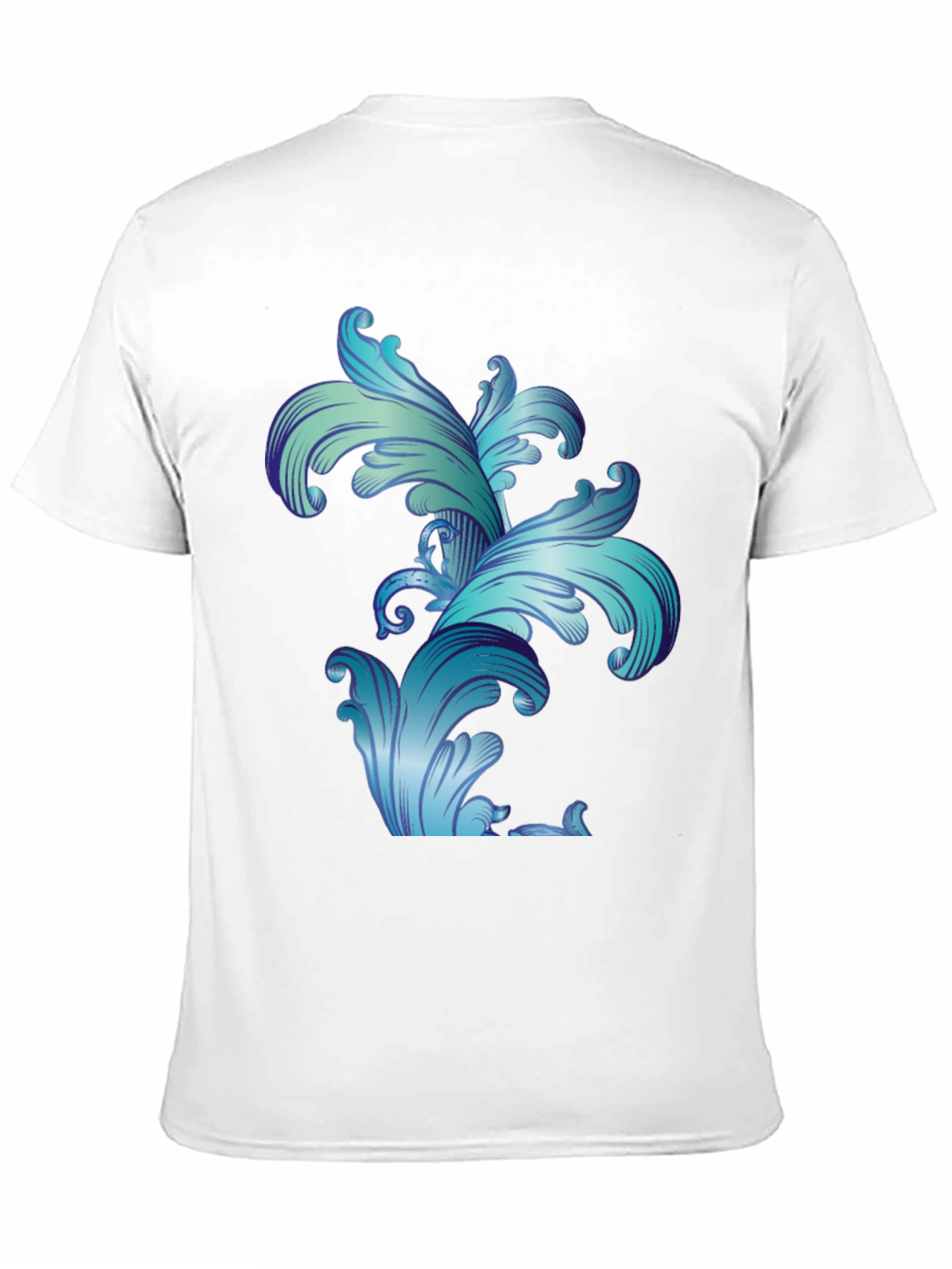 Baroque Flourish Graphic Black T-Shirt