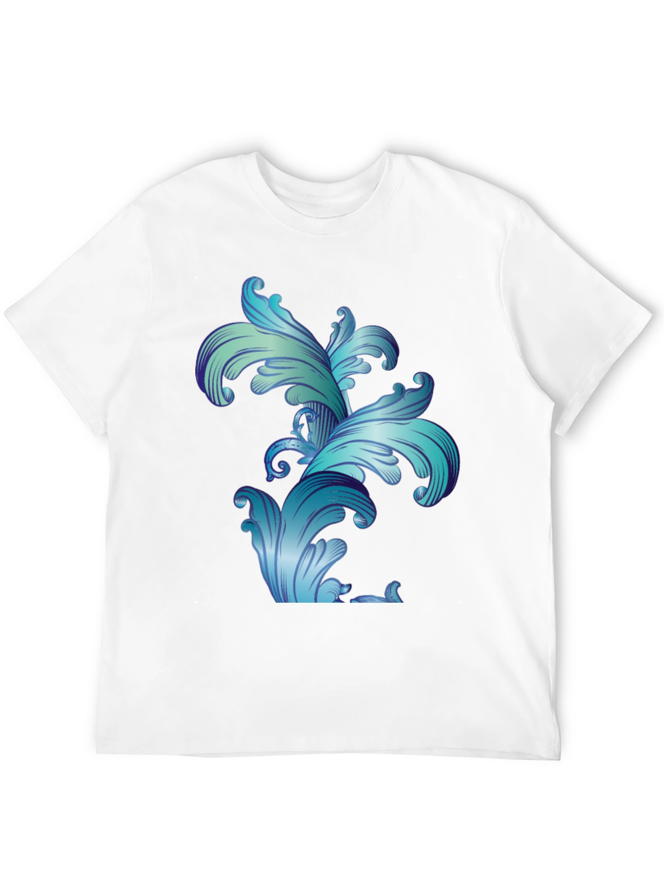 Baroque Flourish Graphic Black T-Shirt