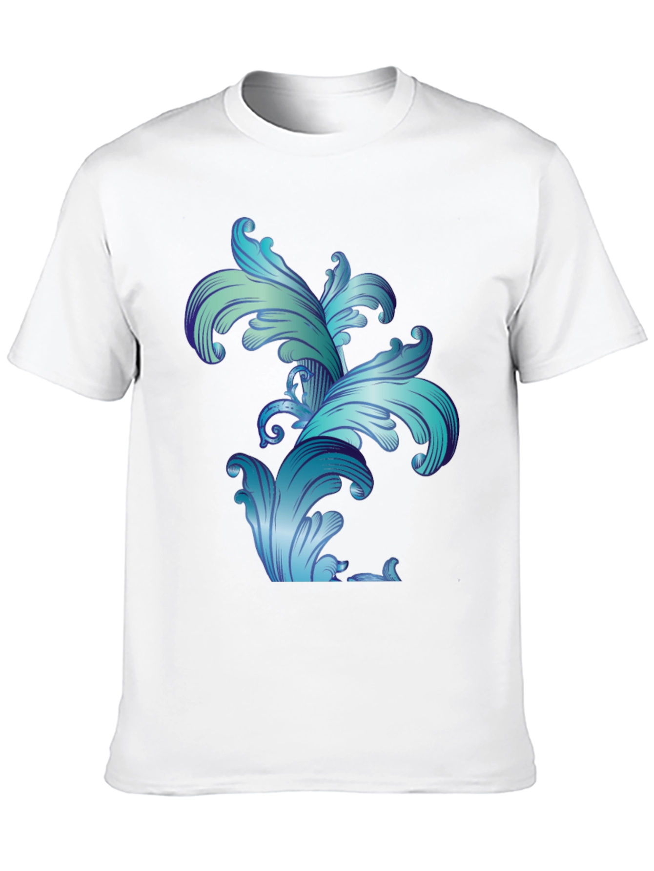 Baroque Flourish Graphic Black T-Shirt