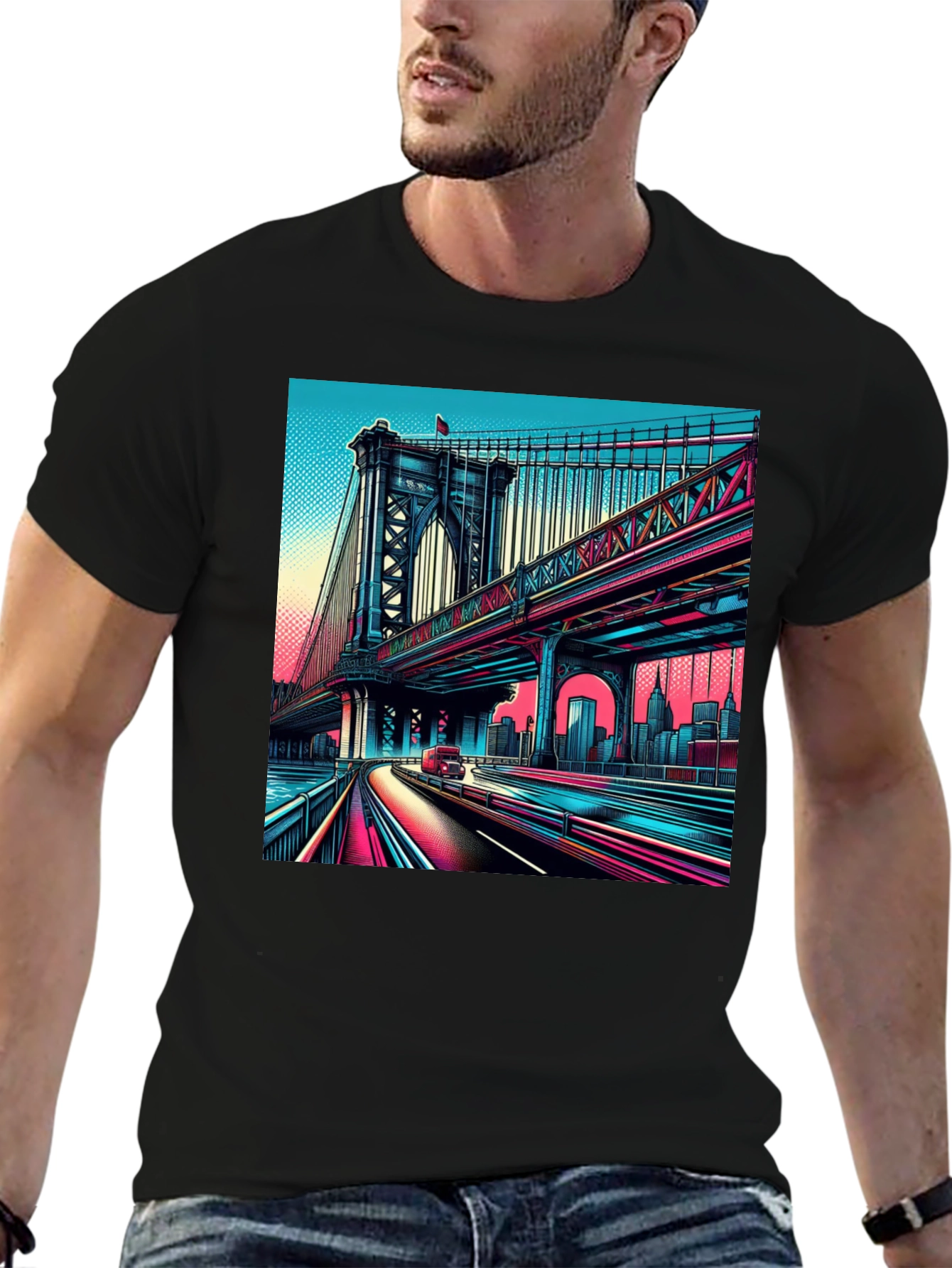 Neon Bridge Graphic Tee
