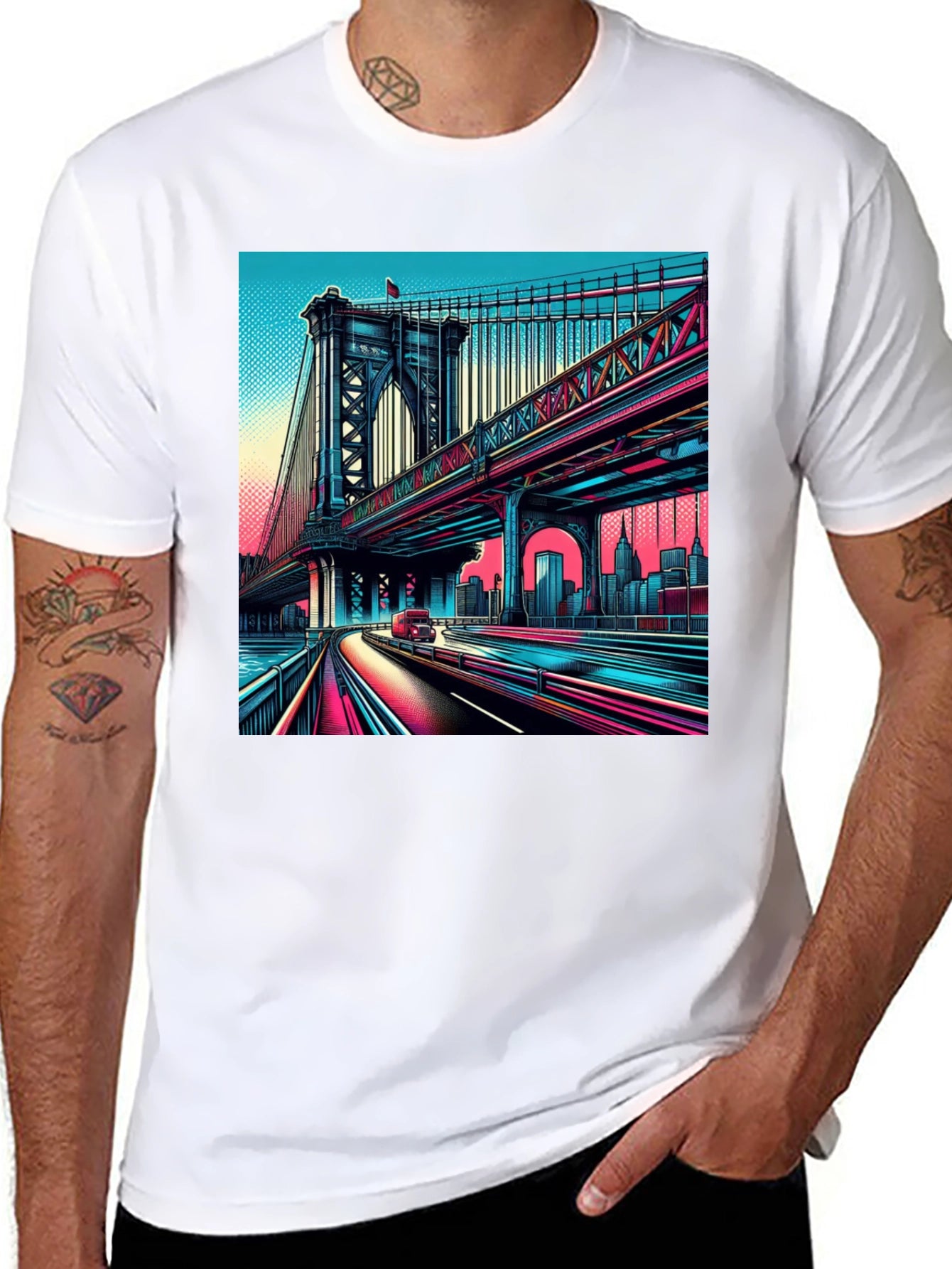 Neon Bridge Graphic Tee