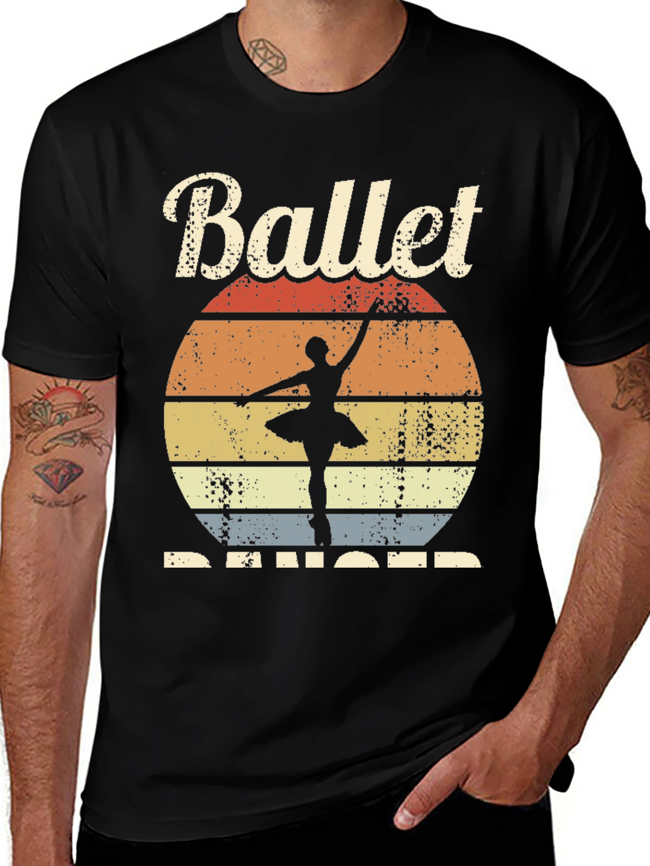 Ballet Dancer Retro Graphic T-Shirt