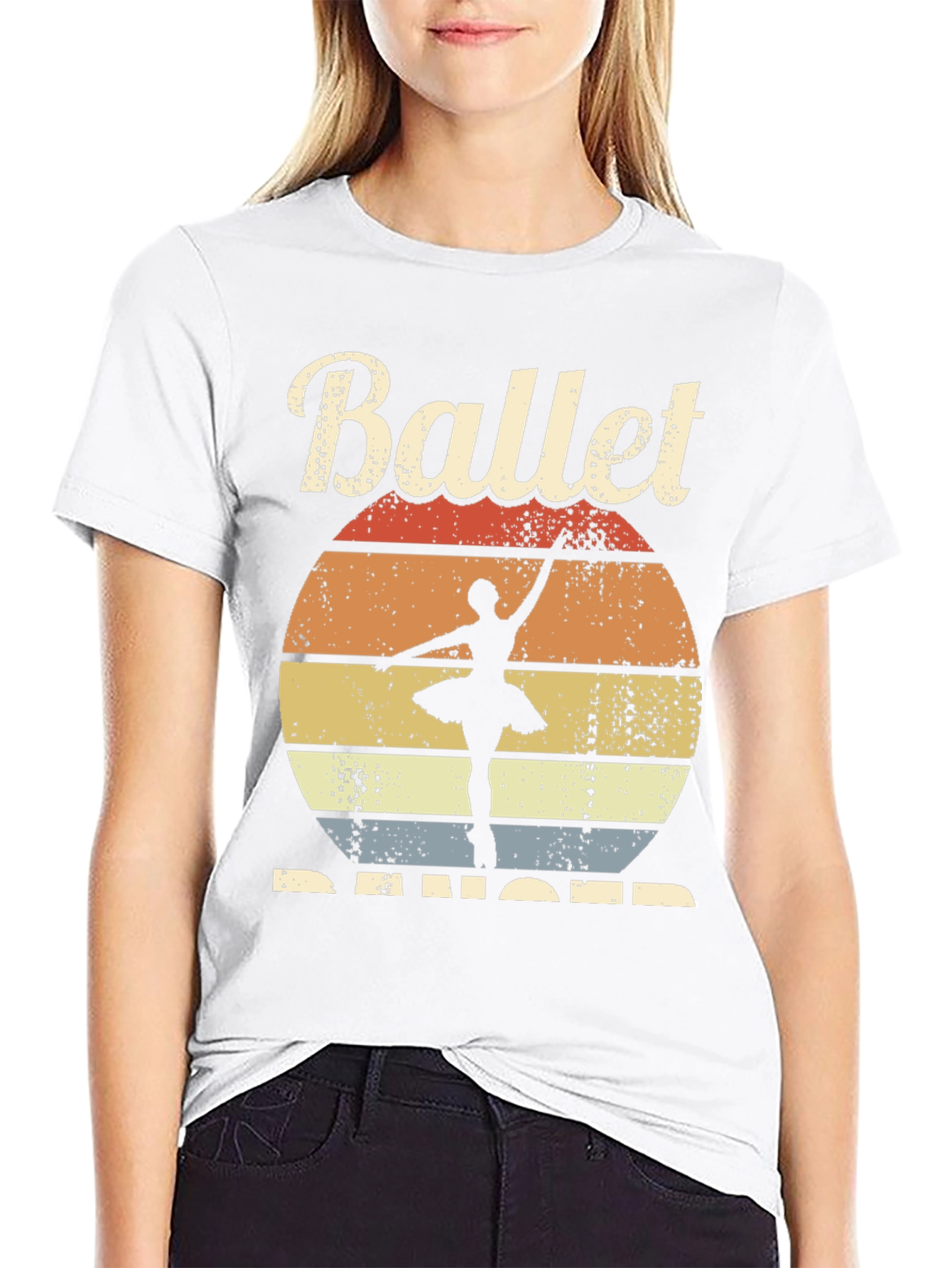 Ballet Dancer Retro Graphic T-Shirt
