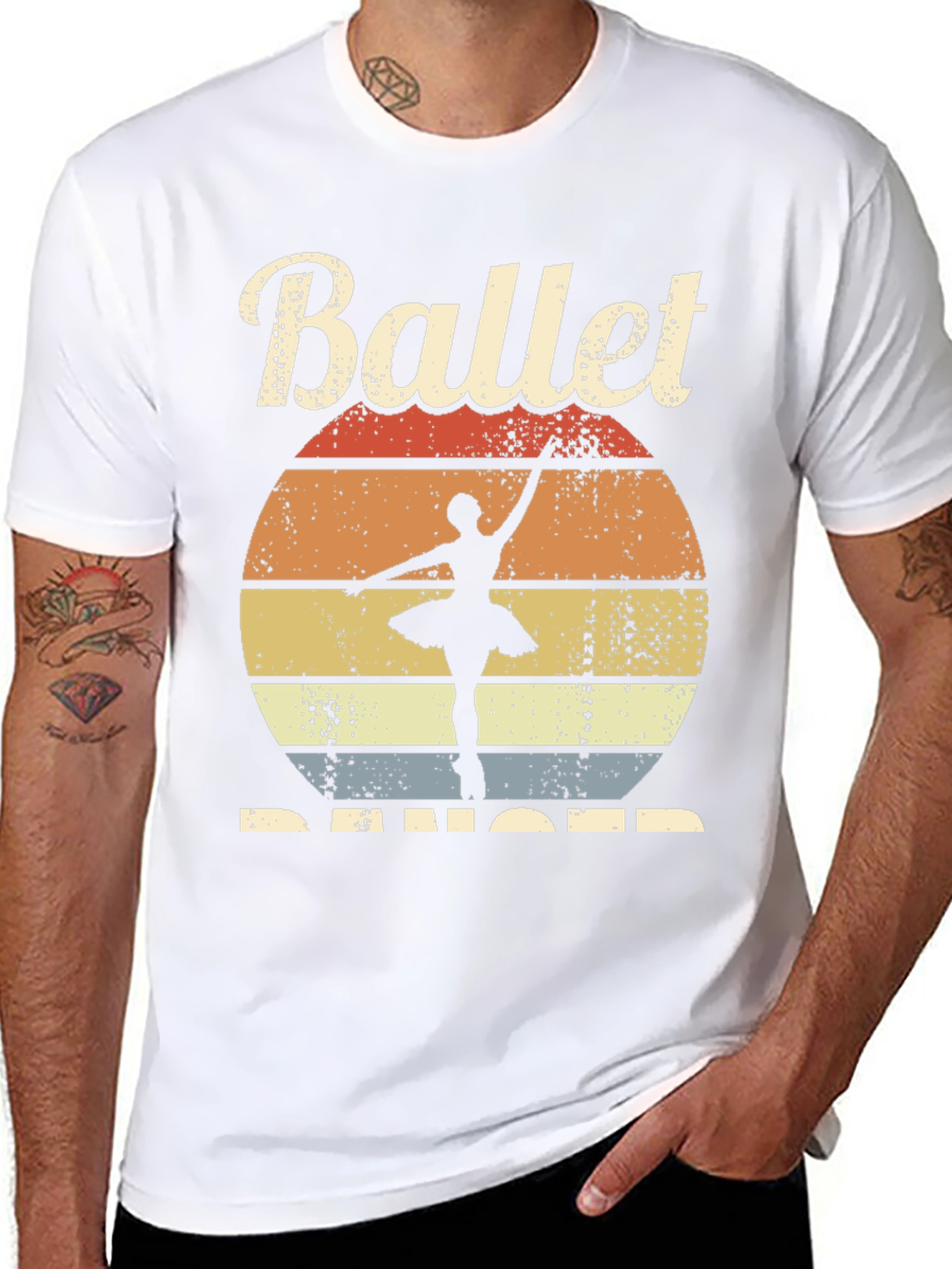 Ballet Dancer Retro Graphic T-Shirt