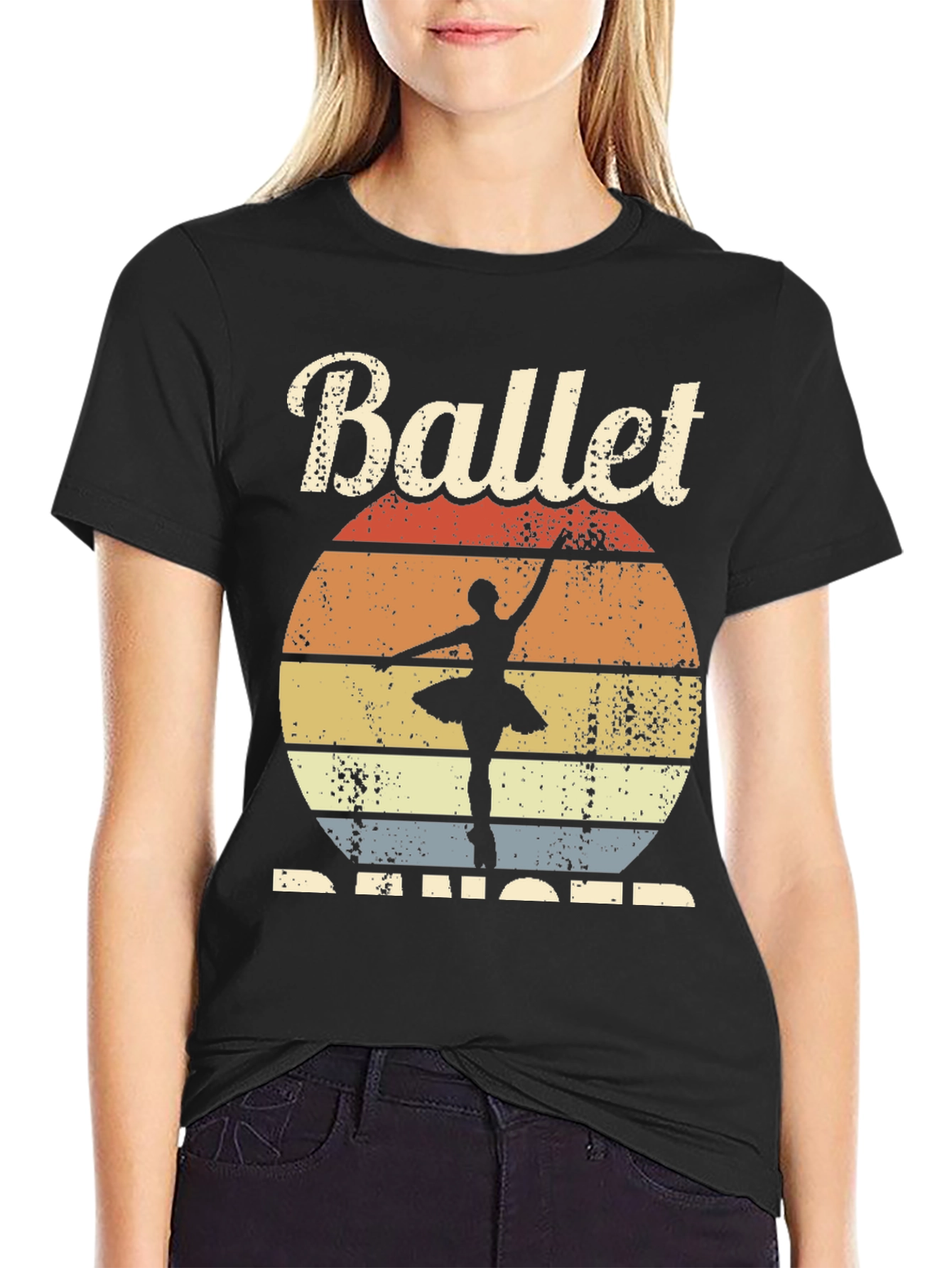Ballet Dancer Retro Graphic T-Shirt