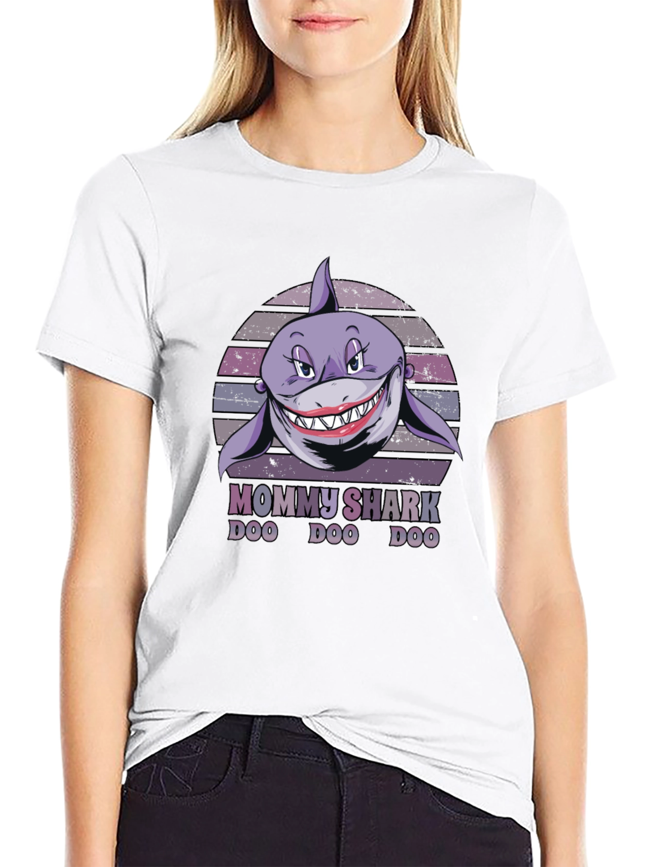 Mommy Shark Doo Doo Funny Graphic T-Shirt