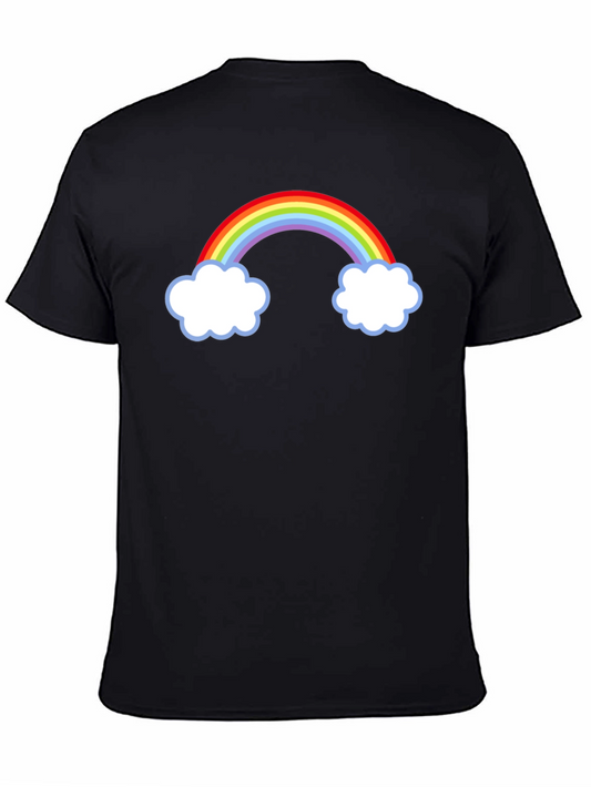 Rainbow Cloud Graphic Tee - Stylish Casual Wear