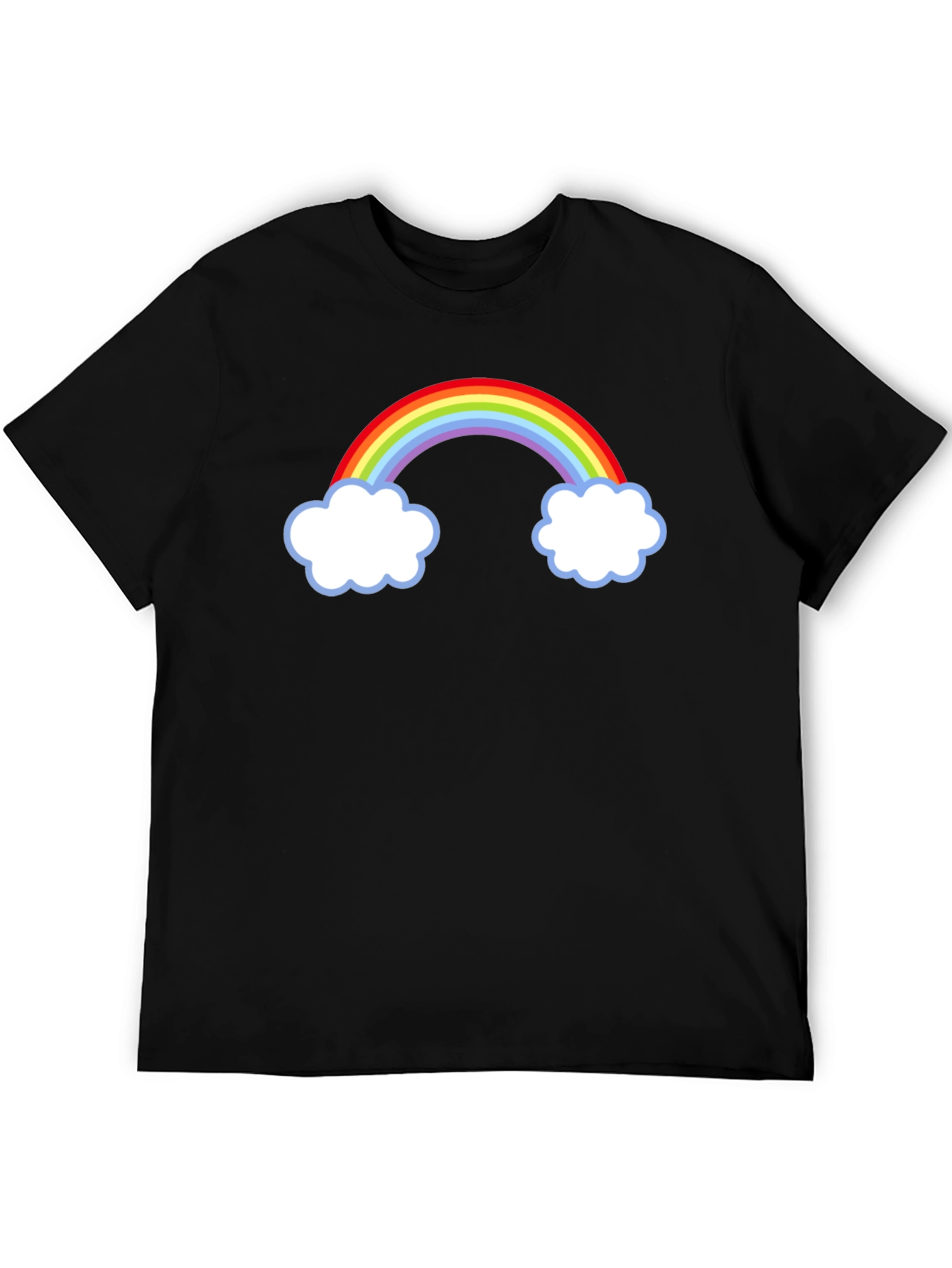 Rainbow Cloud Graphic Tee - Stylish Casual Wear
