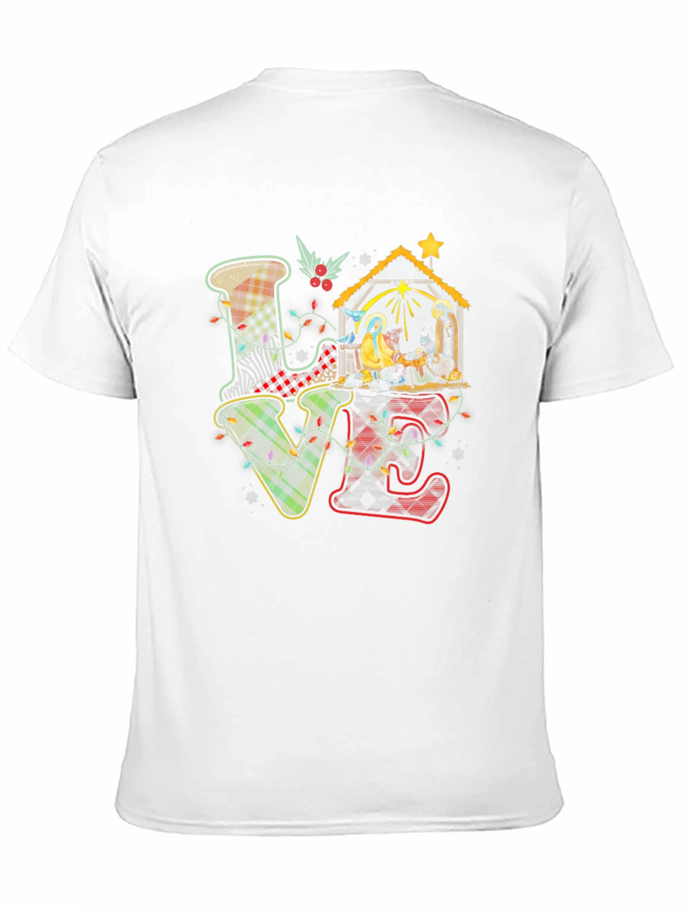 Plaid LOVE Nativity Scene T-Shirt