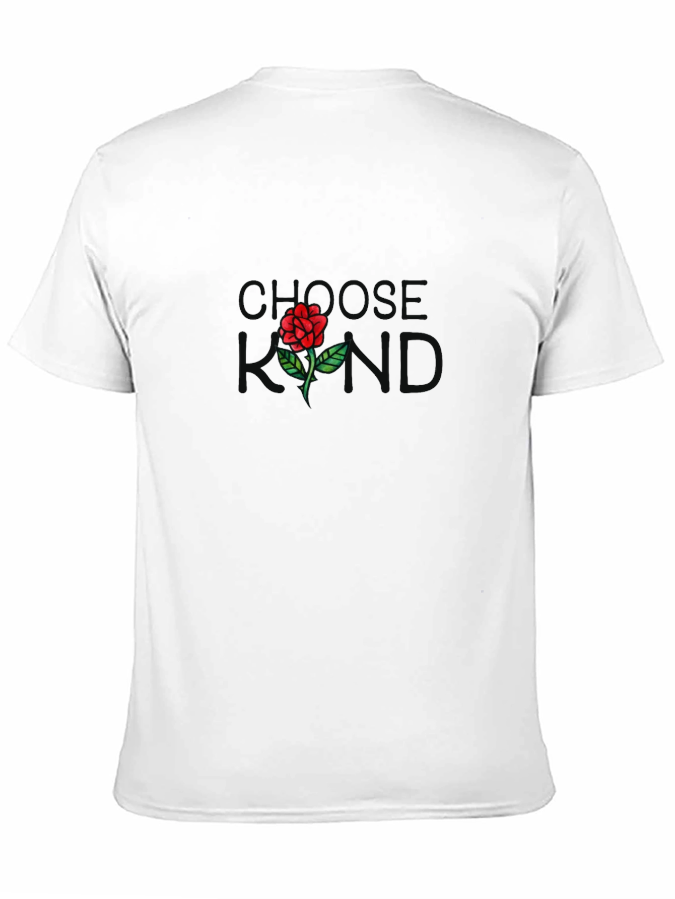 Choose Kind Rose Graphic Black T-Shirt