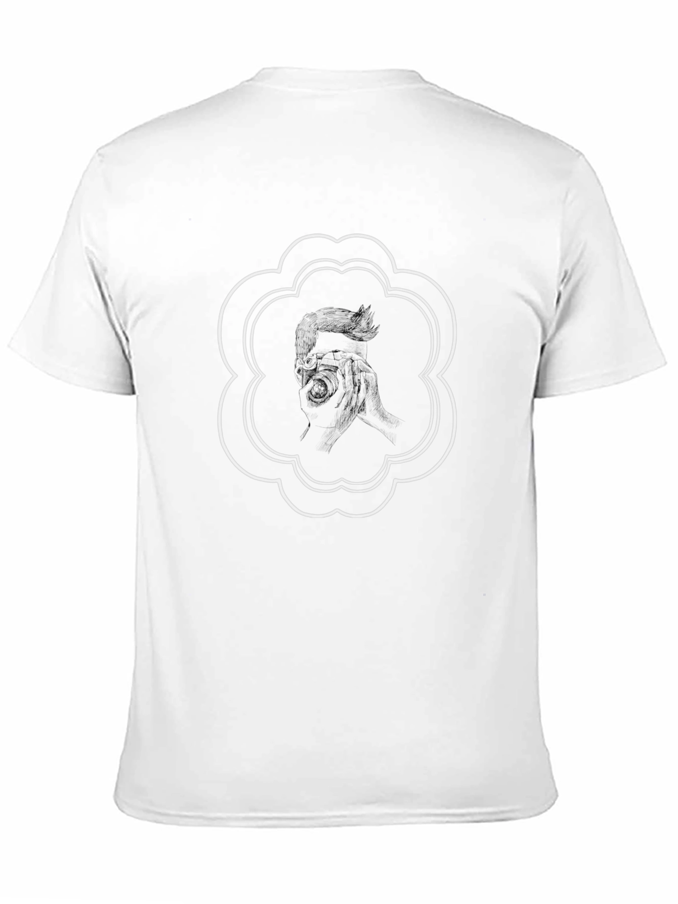 Edgy Graphic Tee - Unique Artistic Design in Black