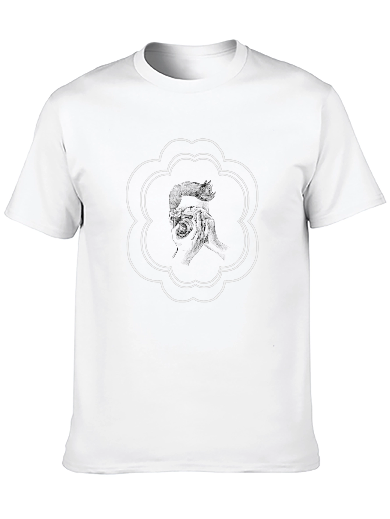 Edgy Graphic Tee - Unique Artistic Design in Black