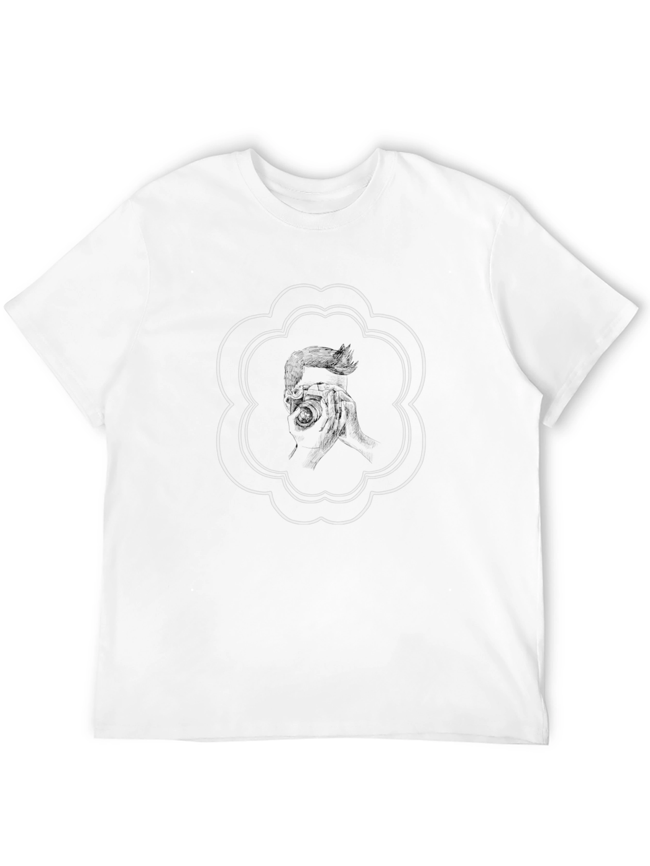 Edgy Graphic Tee - Unique Artistic Design in Black