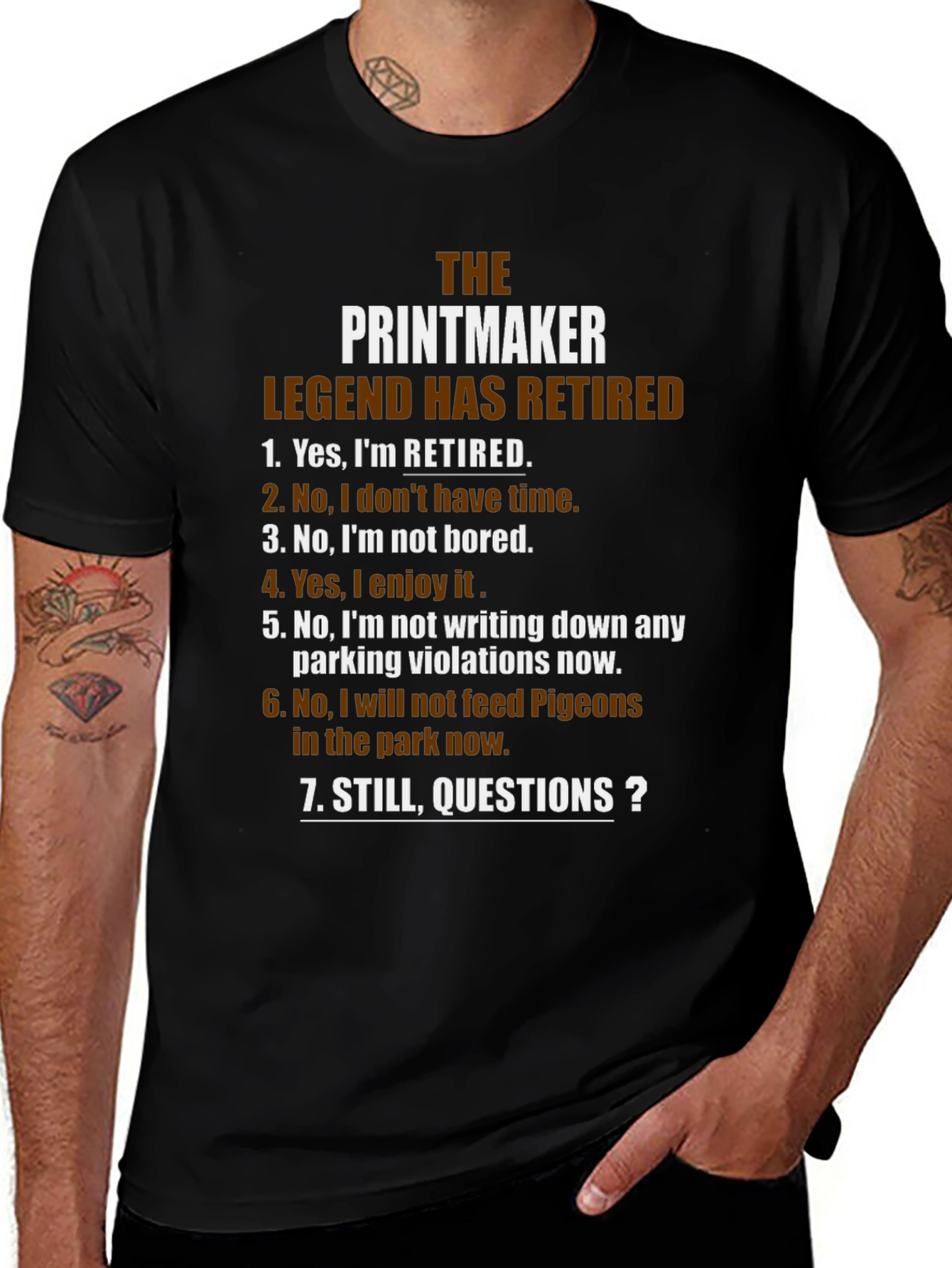 Retired Printmaker Legend T-Shirt - Funny Retirement Gift