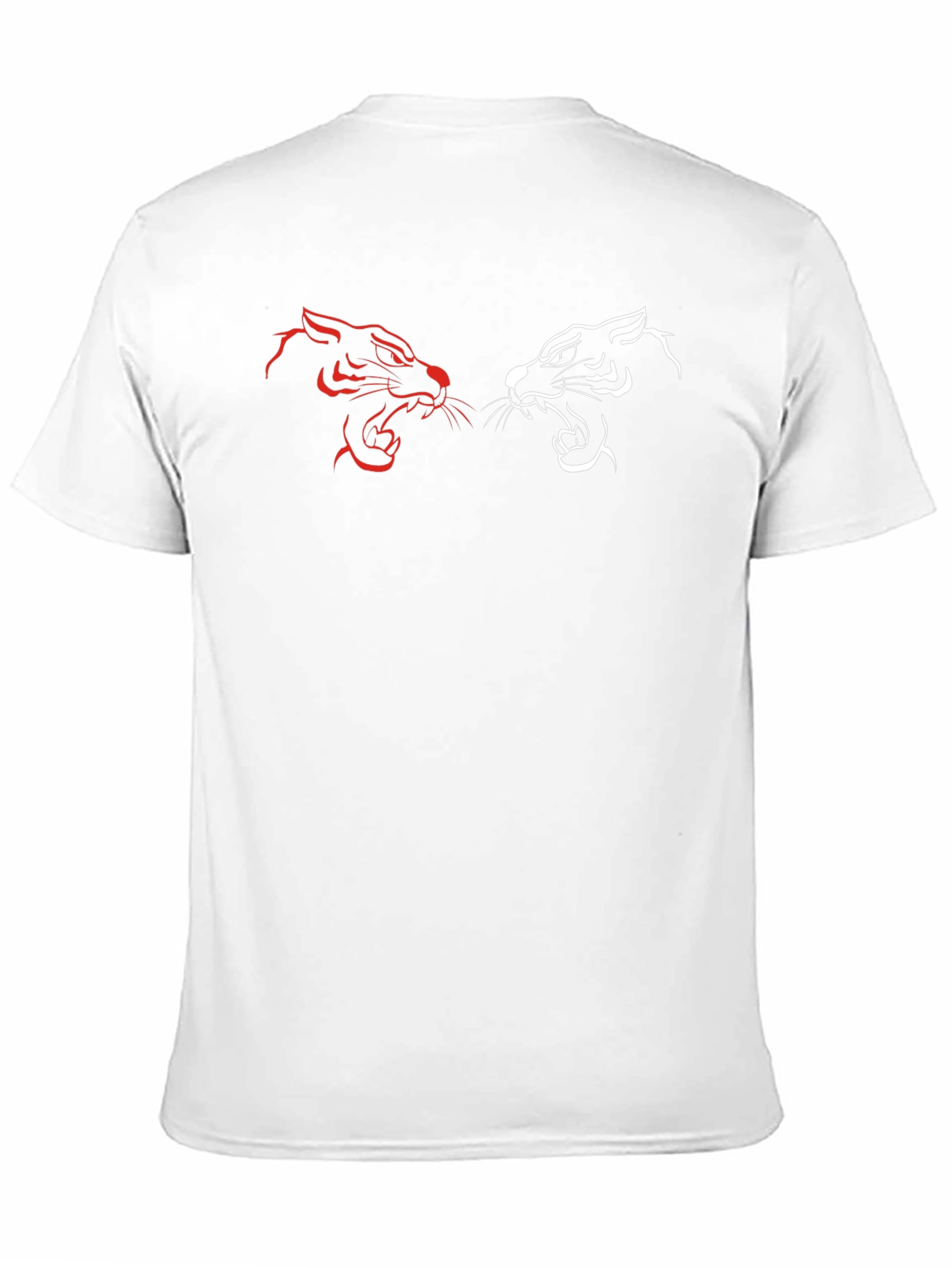 Dual Tiger Graphic Black T-Shirt