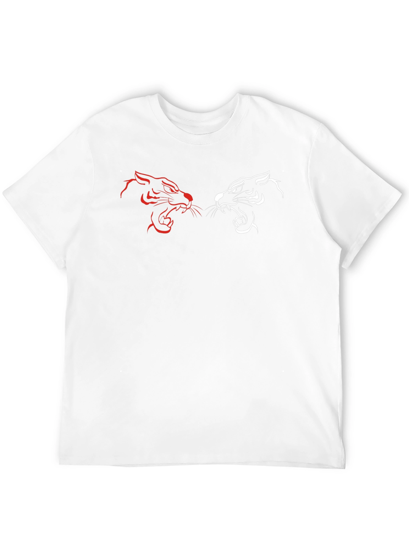 Dual Tiger Graphic Black T-Shirt