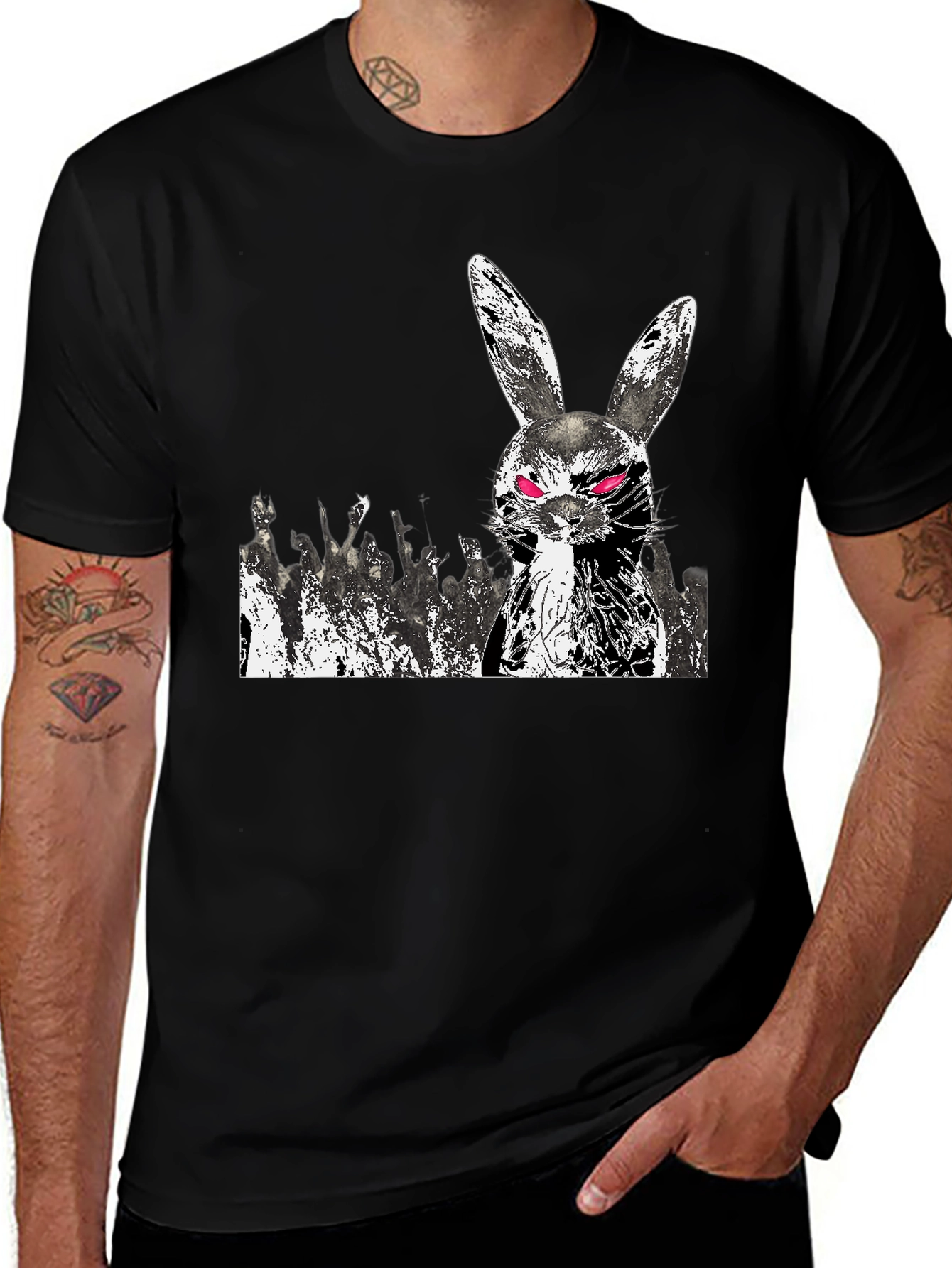 Evil Bunny Graphic T-Shirt