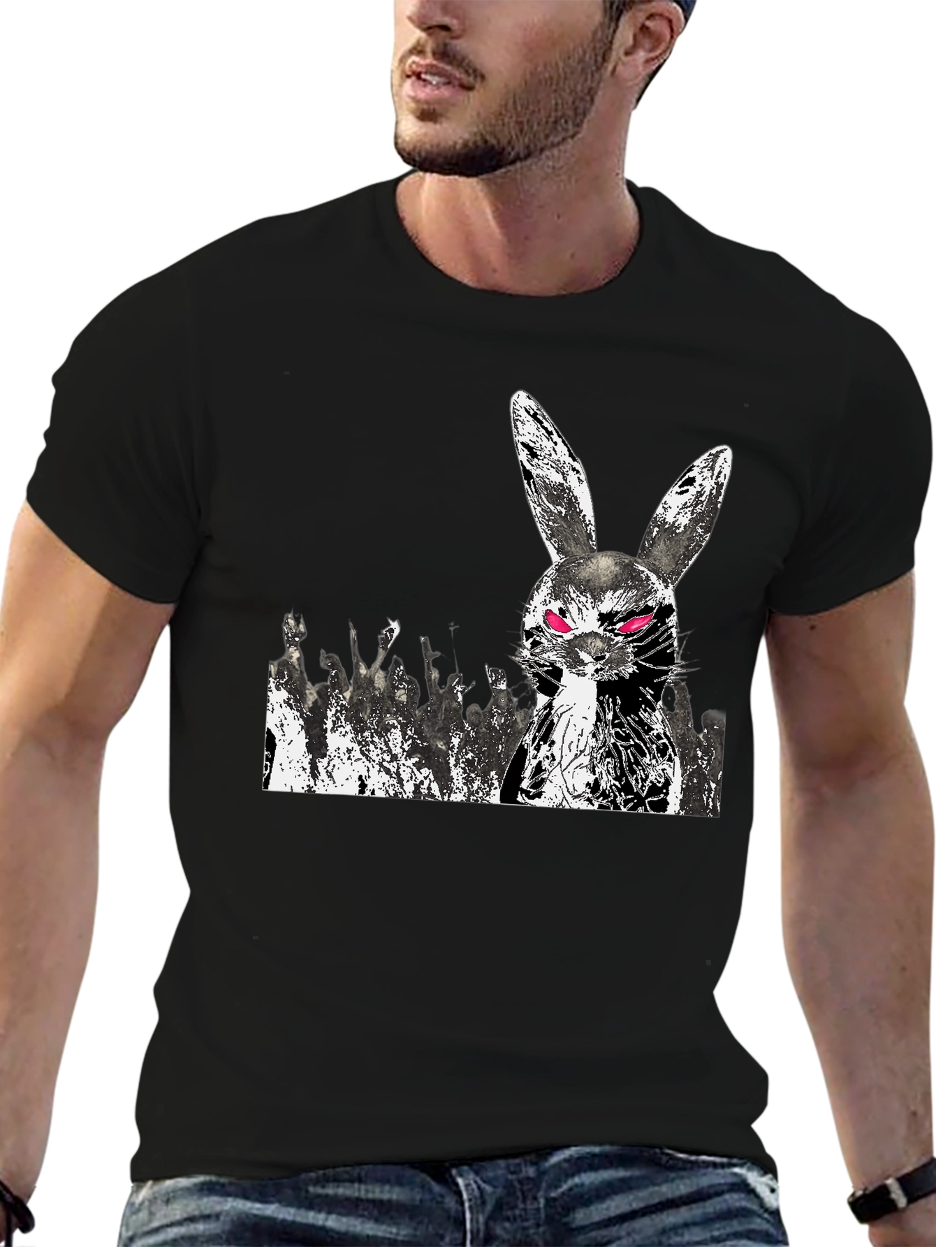 Evil Bunny Graphic T-Shirt