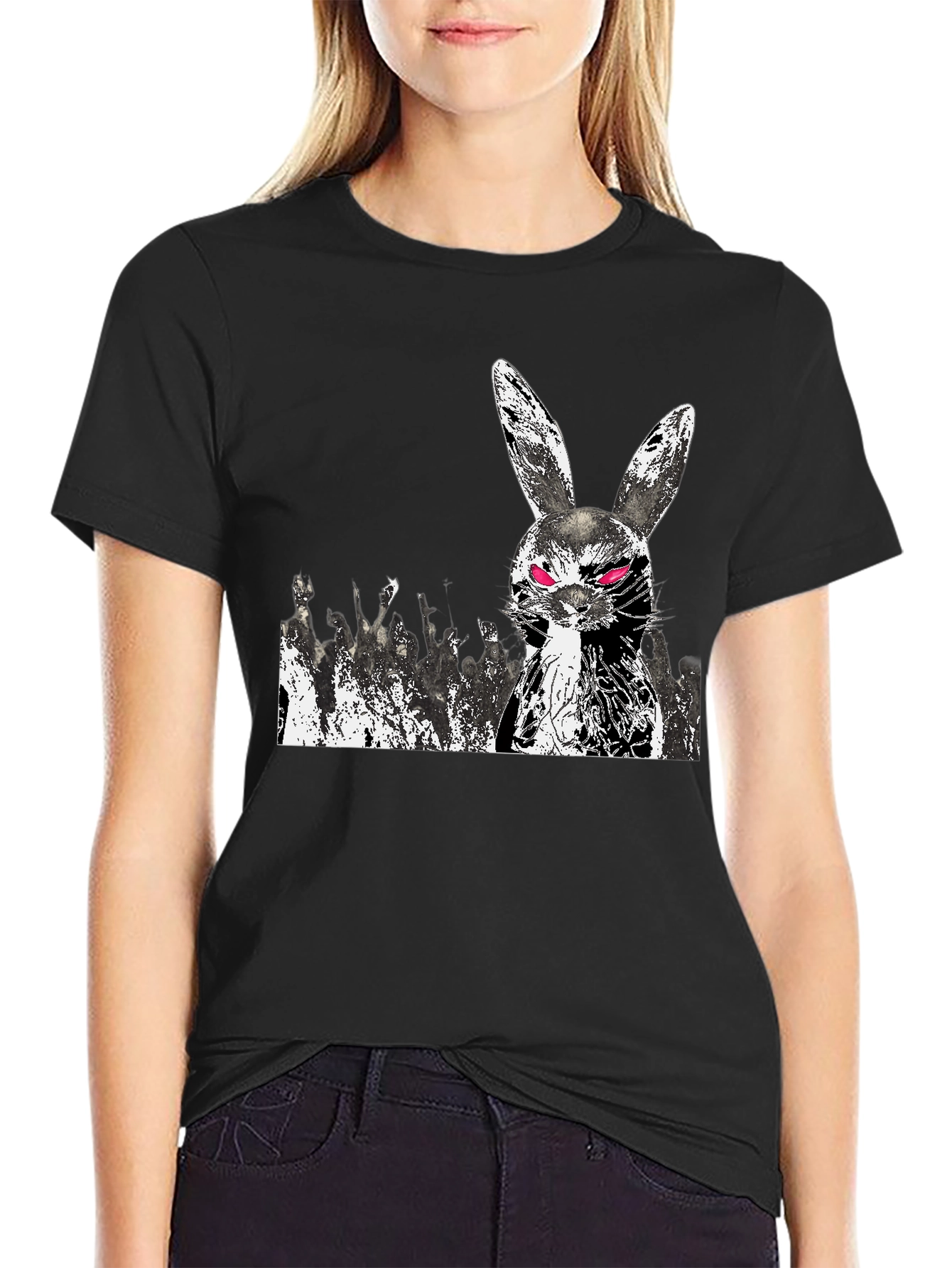 Evil Bunny Graphic T-Shirt