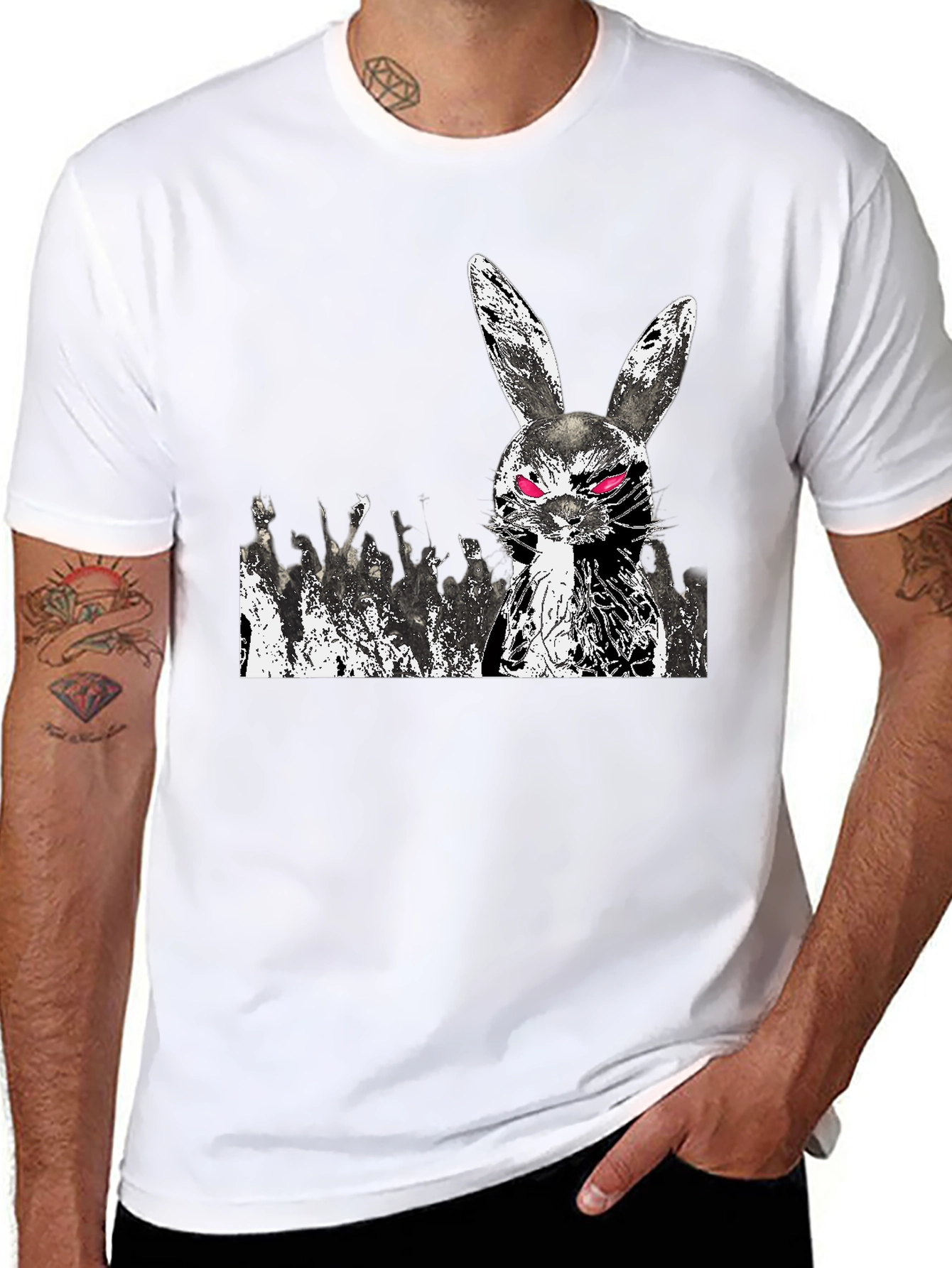 Evil Bunny Graphic T-Shirt