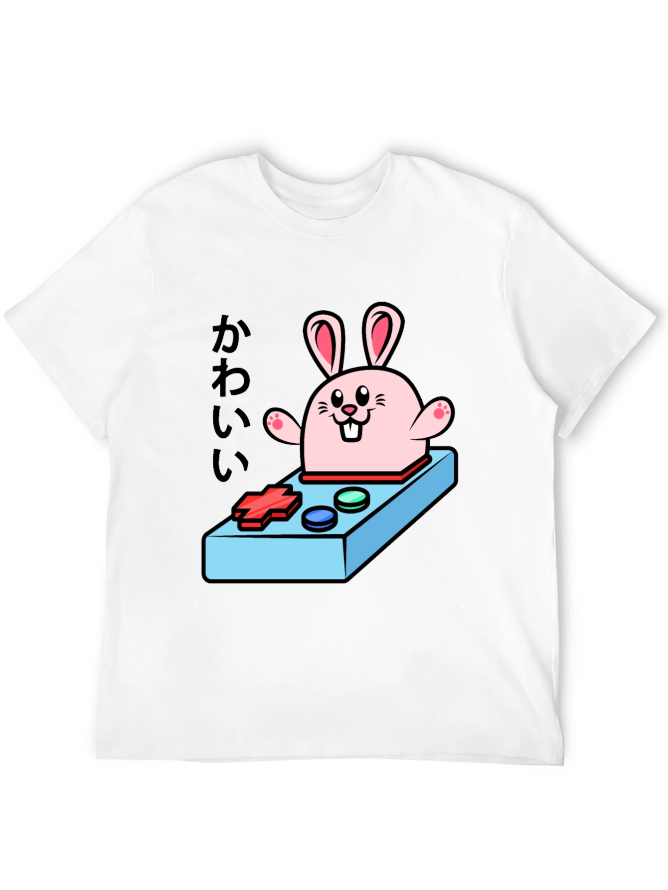 Kawaii Gamer Bunny T-Shirt - Black