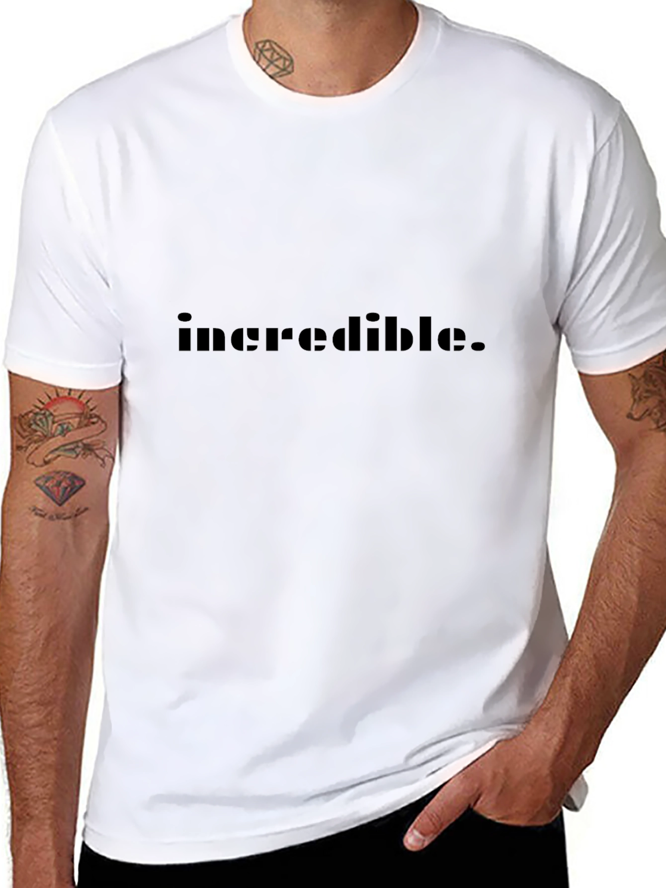 Incredible Black Tee - Minimalist Design