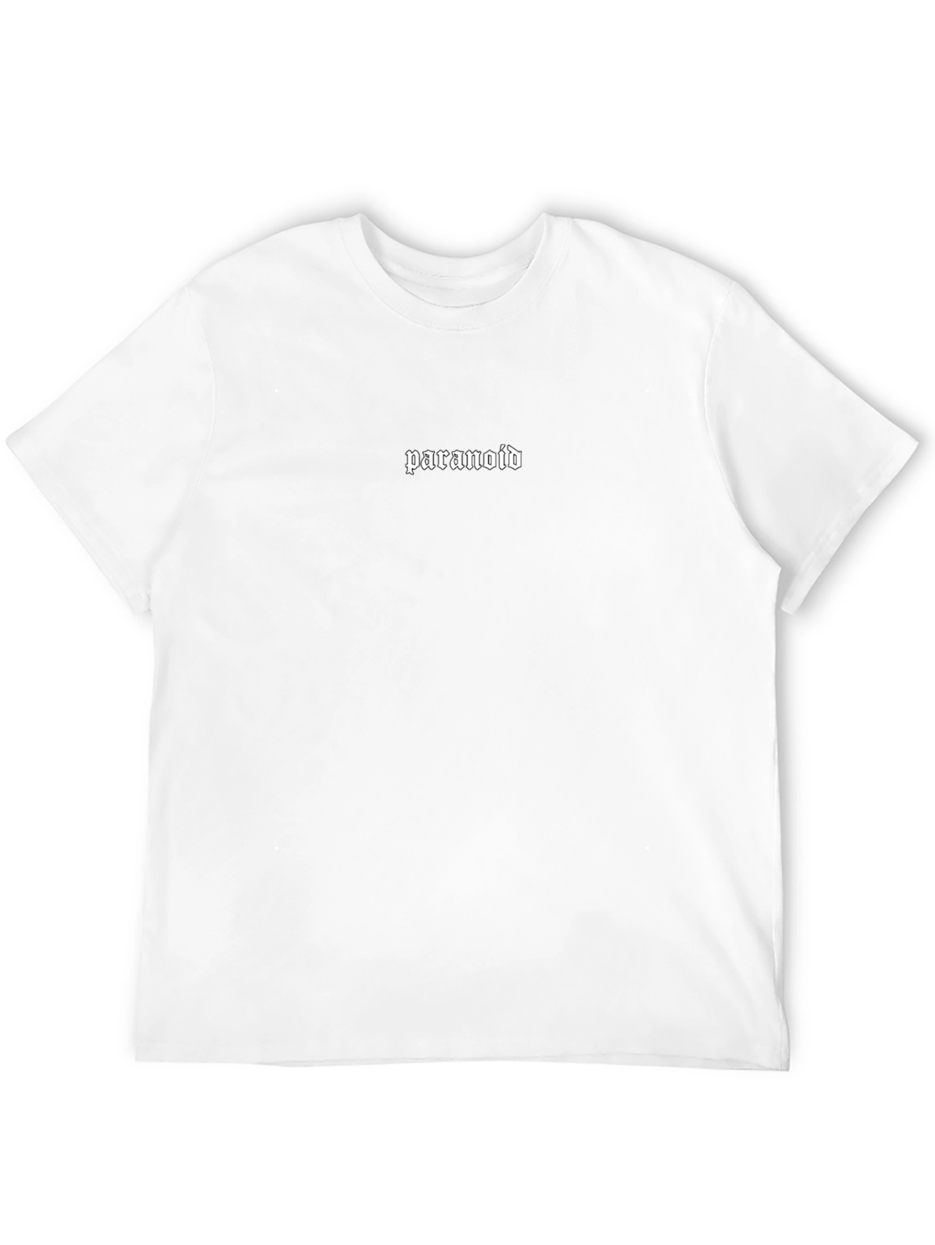 Paranoid Graphic Tee - Minimalist Black T-Shirt