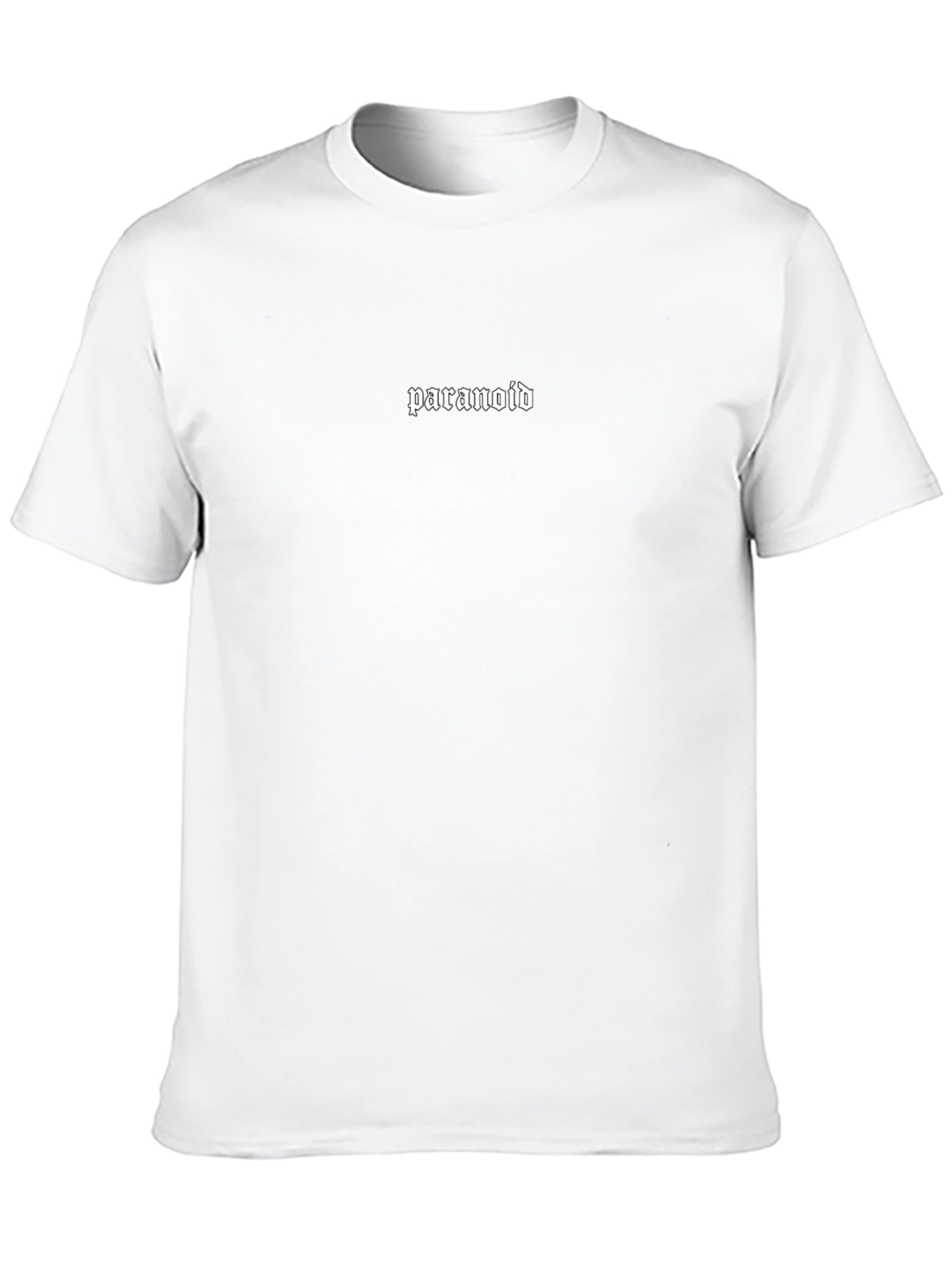 Paranoid Graphic Tee - Minimalist Black T-Shirt