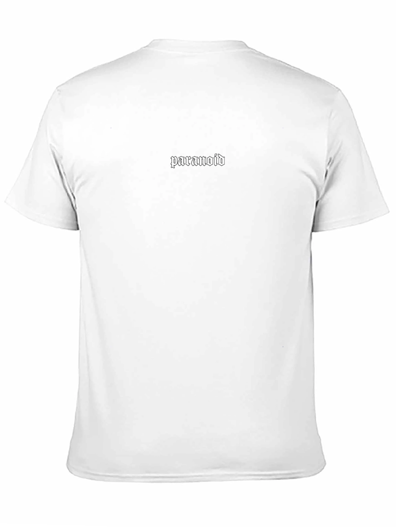 Paranoid Graphic Tee - Minimalist Black T-Shirt