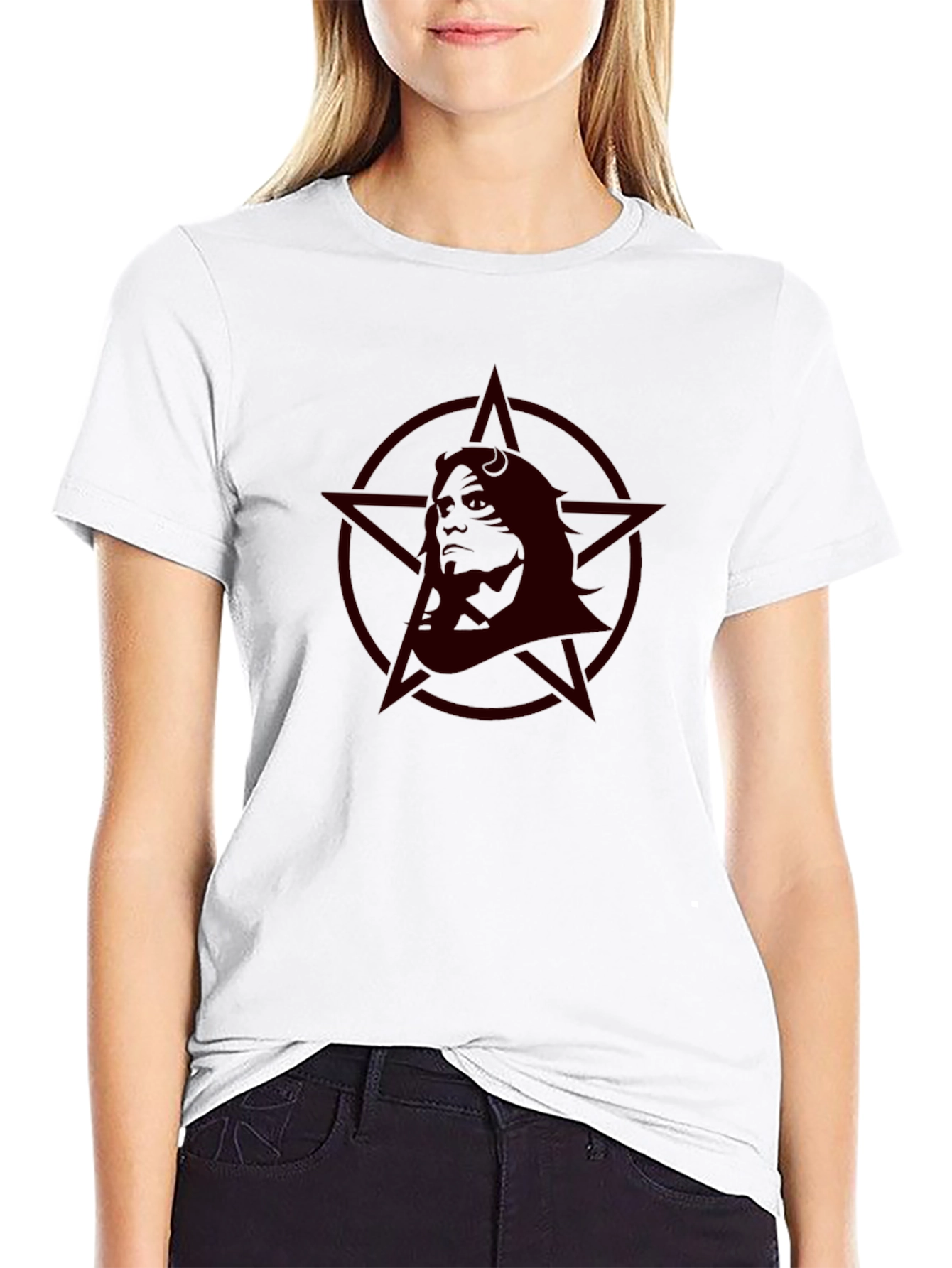 Red Star Portrait Graphic T-Shirt