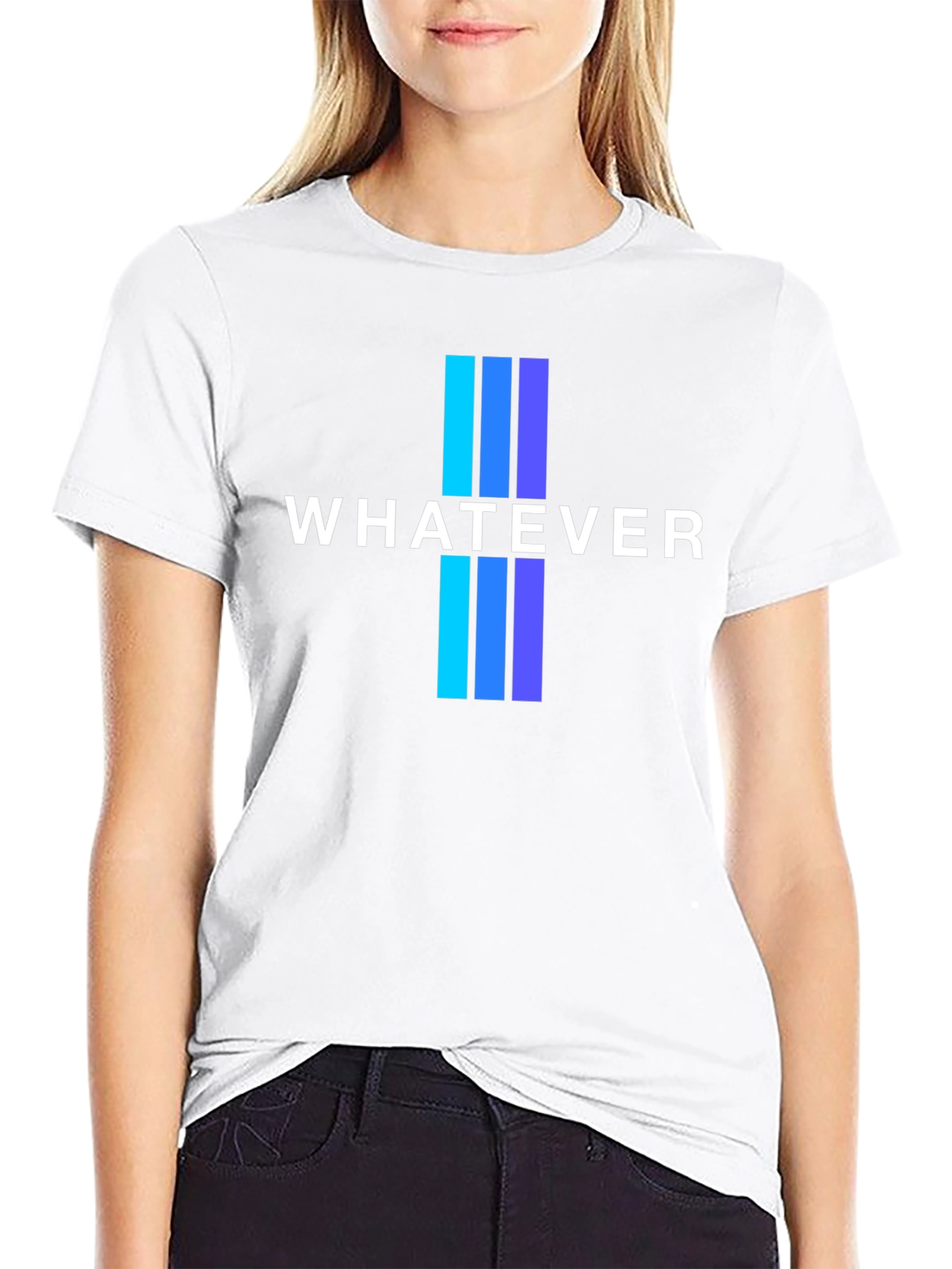 Whatever Graphic Print Crew Neck Tee