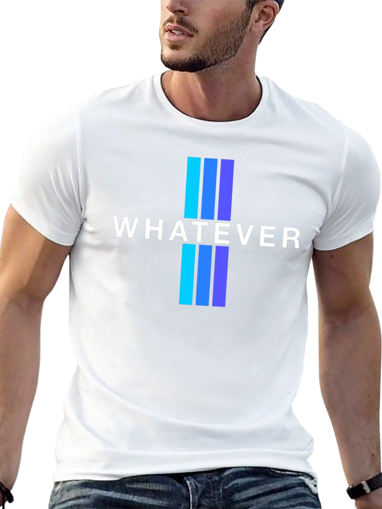 Whatever Graphic Print Crew Neck Tee