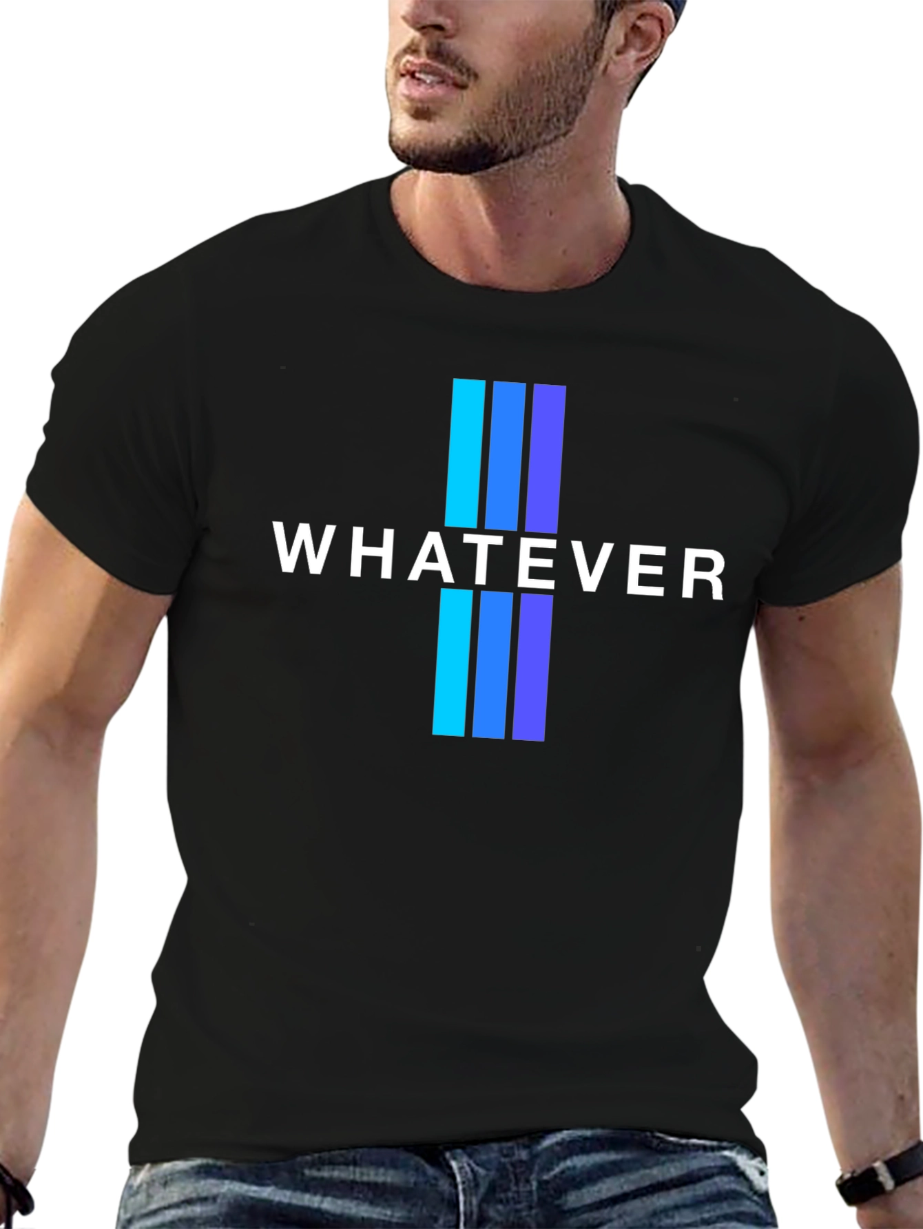 Whatever Graphic Print Crew Neck Tee